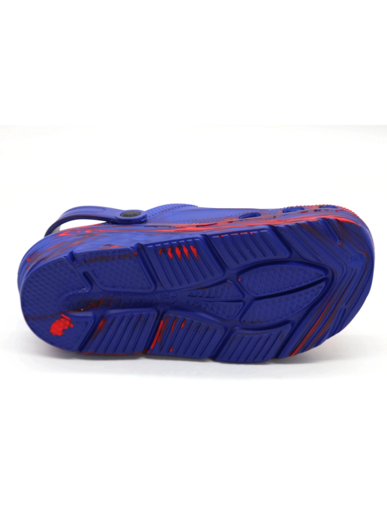 SVAAR x Superma Men's Marble-Effect Clogs – Includes Authentic Superman Charms & Adjustable Back Strap (Blue)