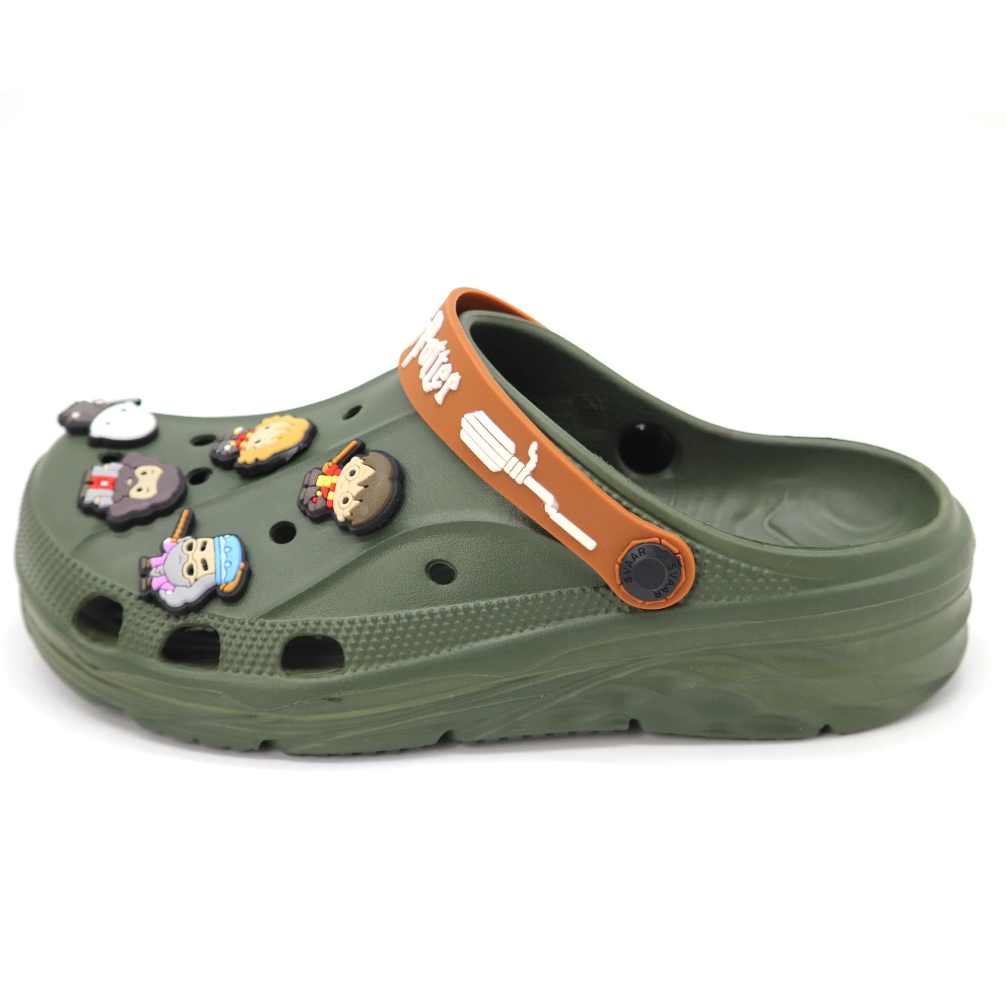 SVAAR x Harry Potter Men's Magical Clogs with Authentic Harry Potter Charms and Adjustable Back Strap