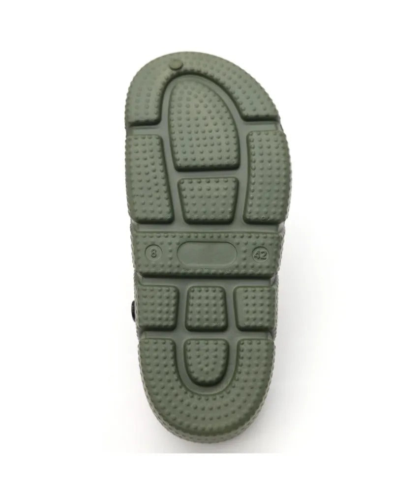SVAAR Designer Clogs With Adjustable Back Strap For Men - Olive