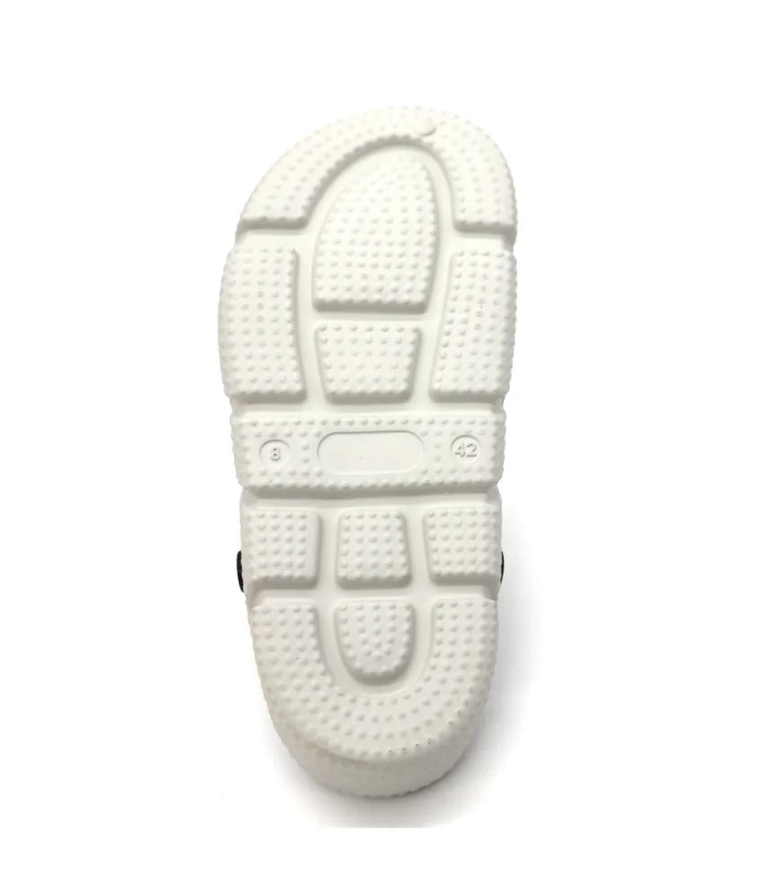 SVAAR Designer Clogs With Adjustable Back Strap For Men - Off White
