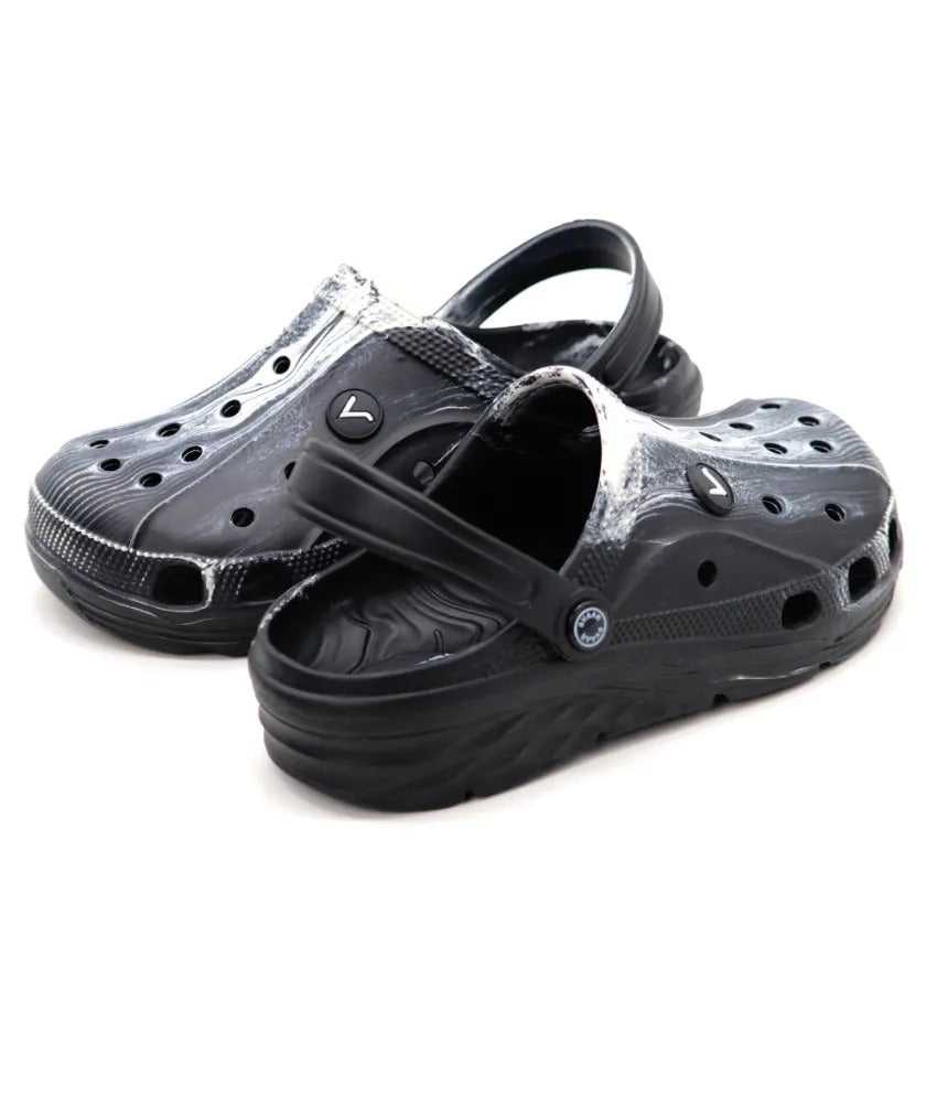 SVAAR Men's Marble Effect Classic Clogs with Adjustable Back Strap for Men