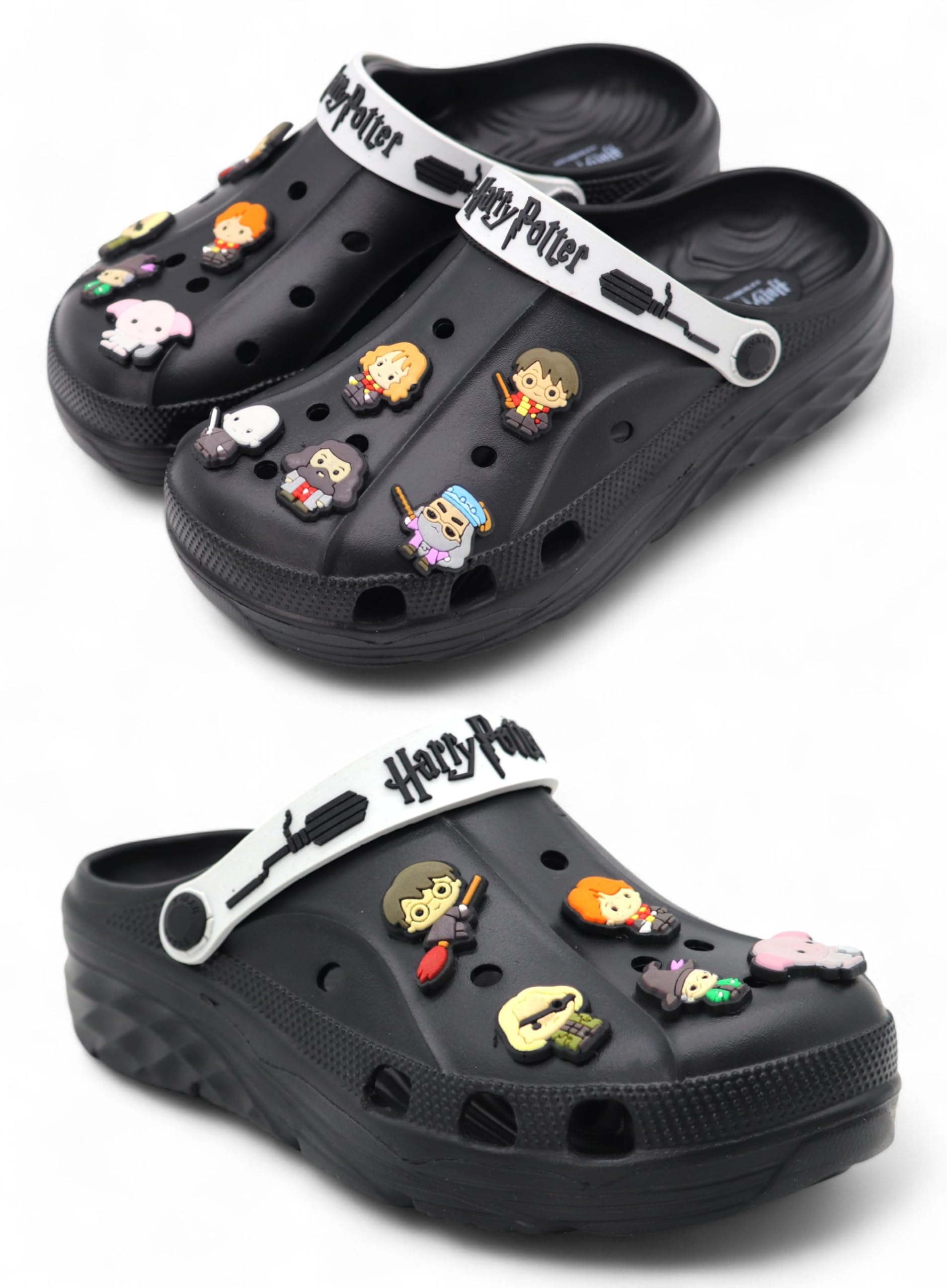 SVAAR x Harry Potter Men's Magical Clogs with Authentic Harry Potter Charms and Adjustable Back Strap