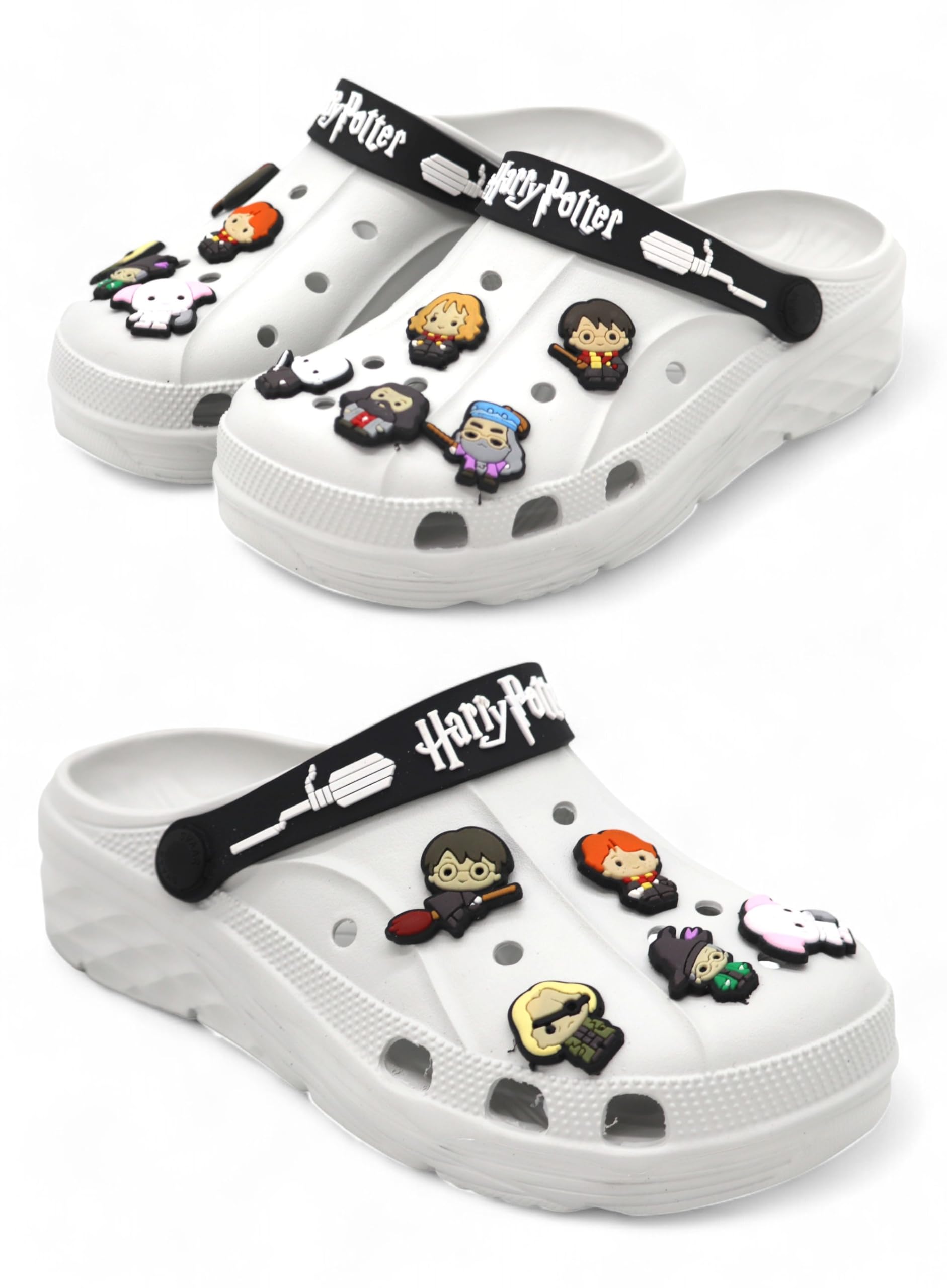 SVAAR x Harry Potter Men's Magical Clogs with Authentic Harry Potter Charms and Adjustable Back Strap