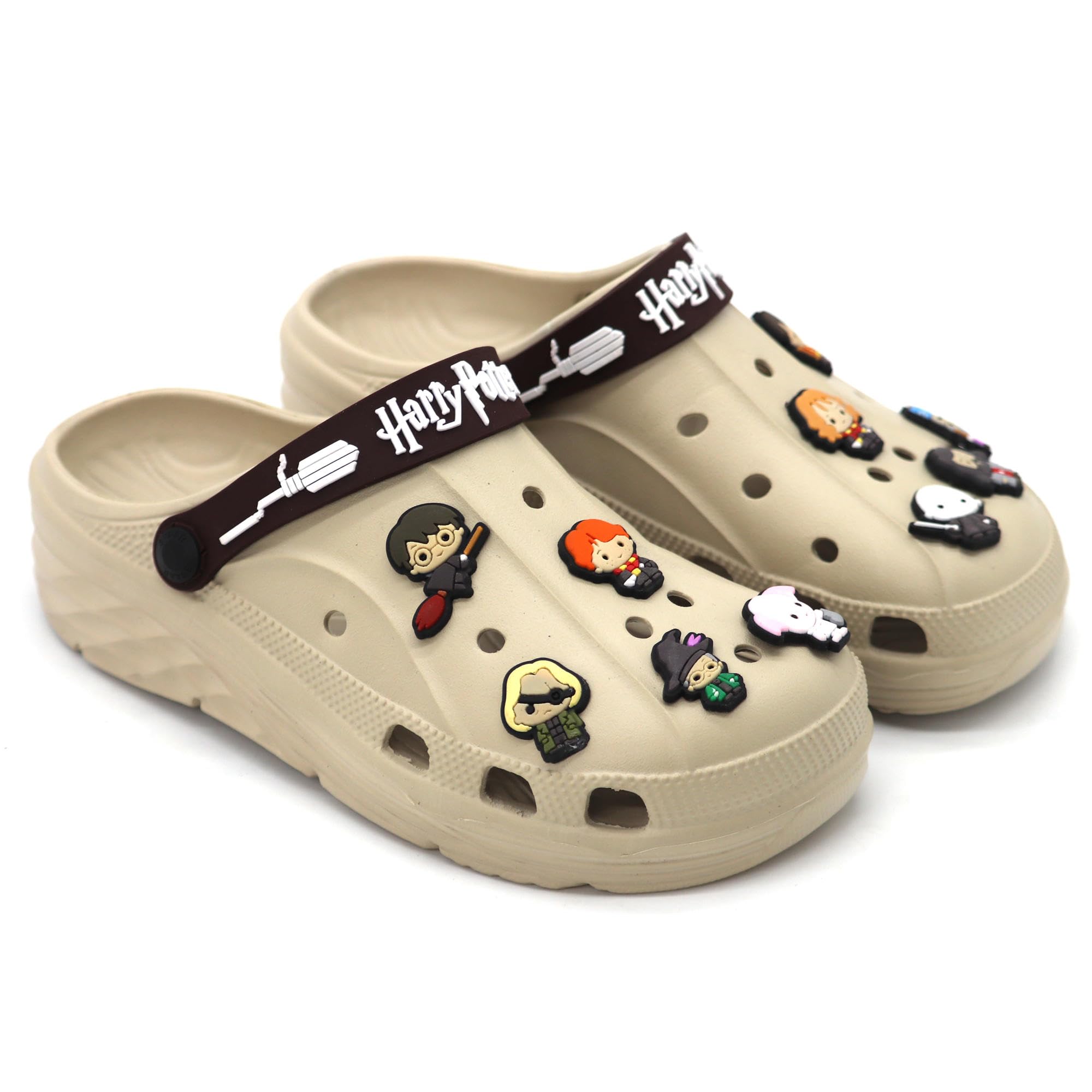 SVAAR x Harry Potter Men's Magical Clogs with Authentic Harry Potter Charms and Adjustable Back Strap