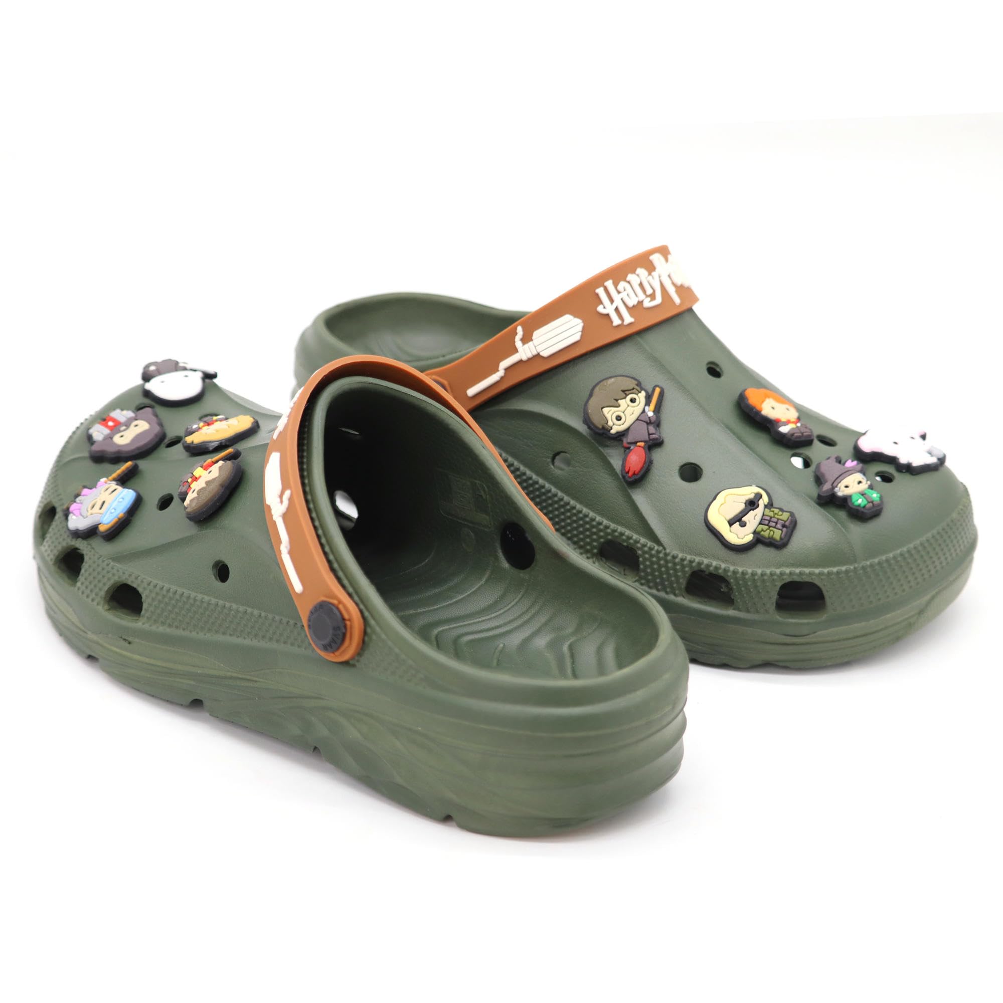 SVAAR x Harry Potter Men's Magical Clogs with Authentic Harry Potter Charms and Adjustable Back Strap