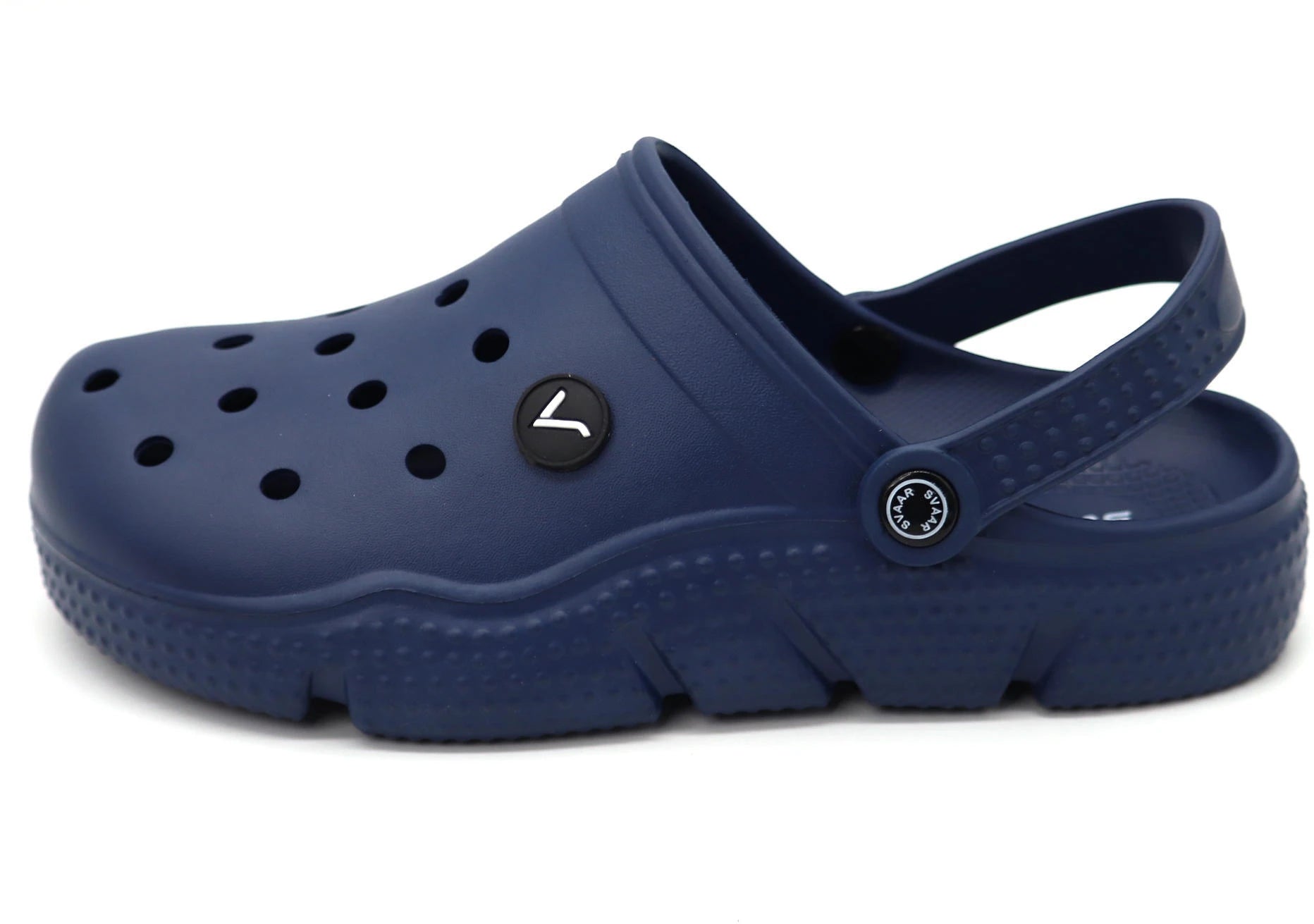 SVAAR Men's Super Comfortable Clogs || Sandals with Adjustable Back Strap for Men-Navy
