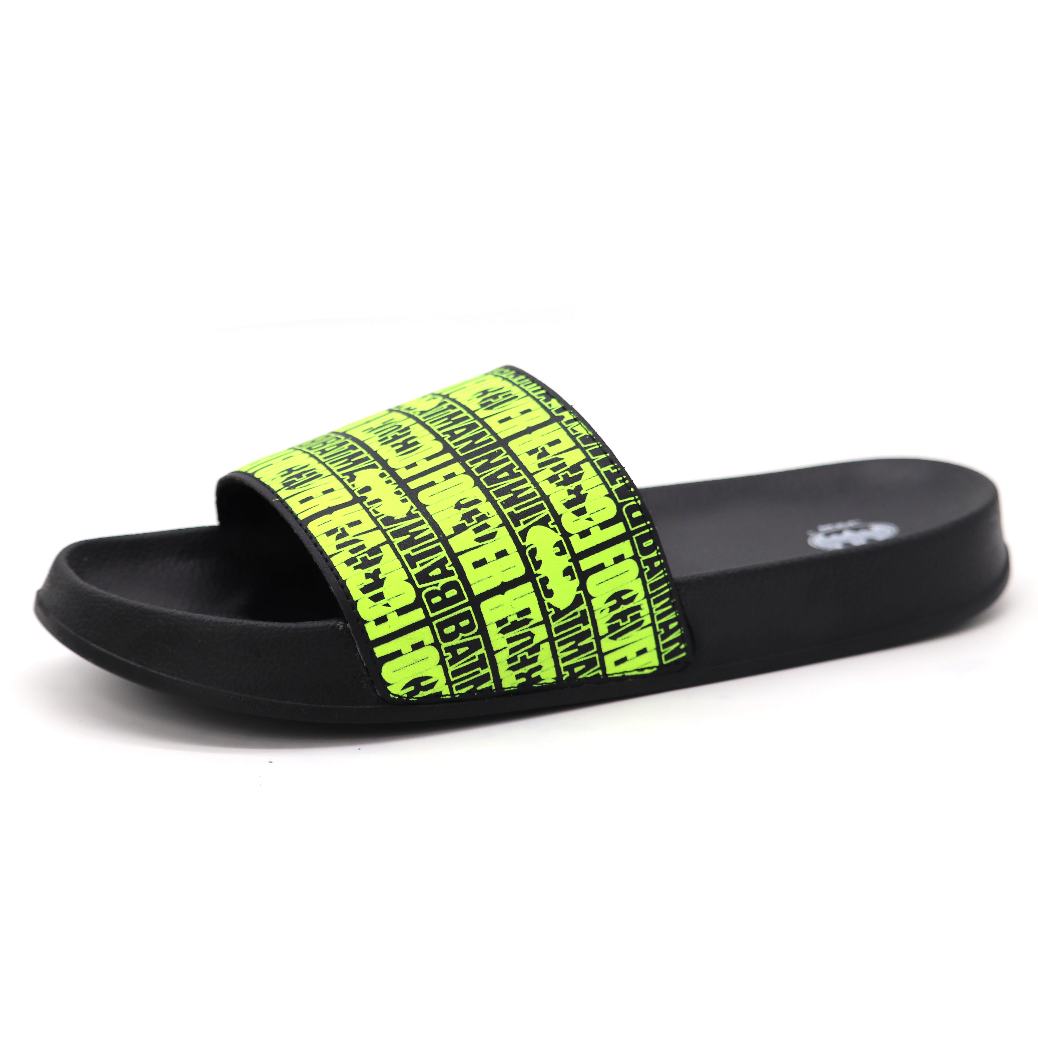 SVAAR Batman Forever Men's Ultra Soft Black Sliders – Cushioned & Waterproof Flip Flops