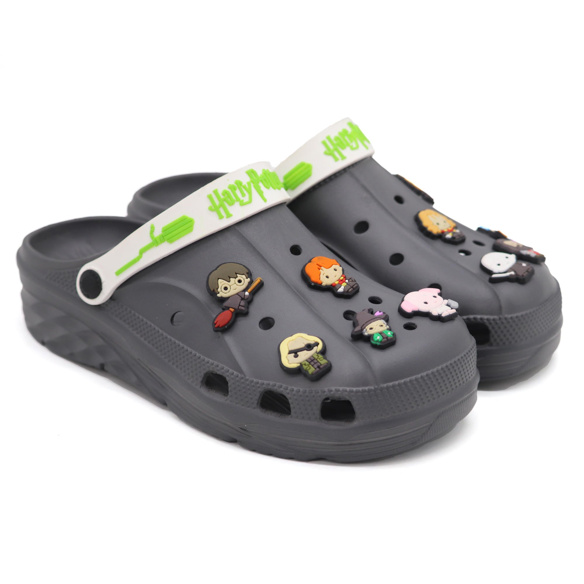 SVAAR x Harry Potter™ Men's Magical Clogs – Includes 10 Authentic Charms & Adjustable Back Strap - Grey