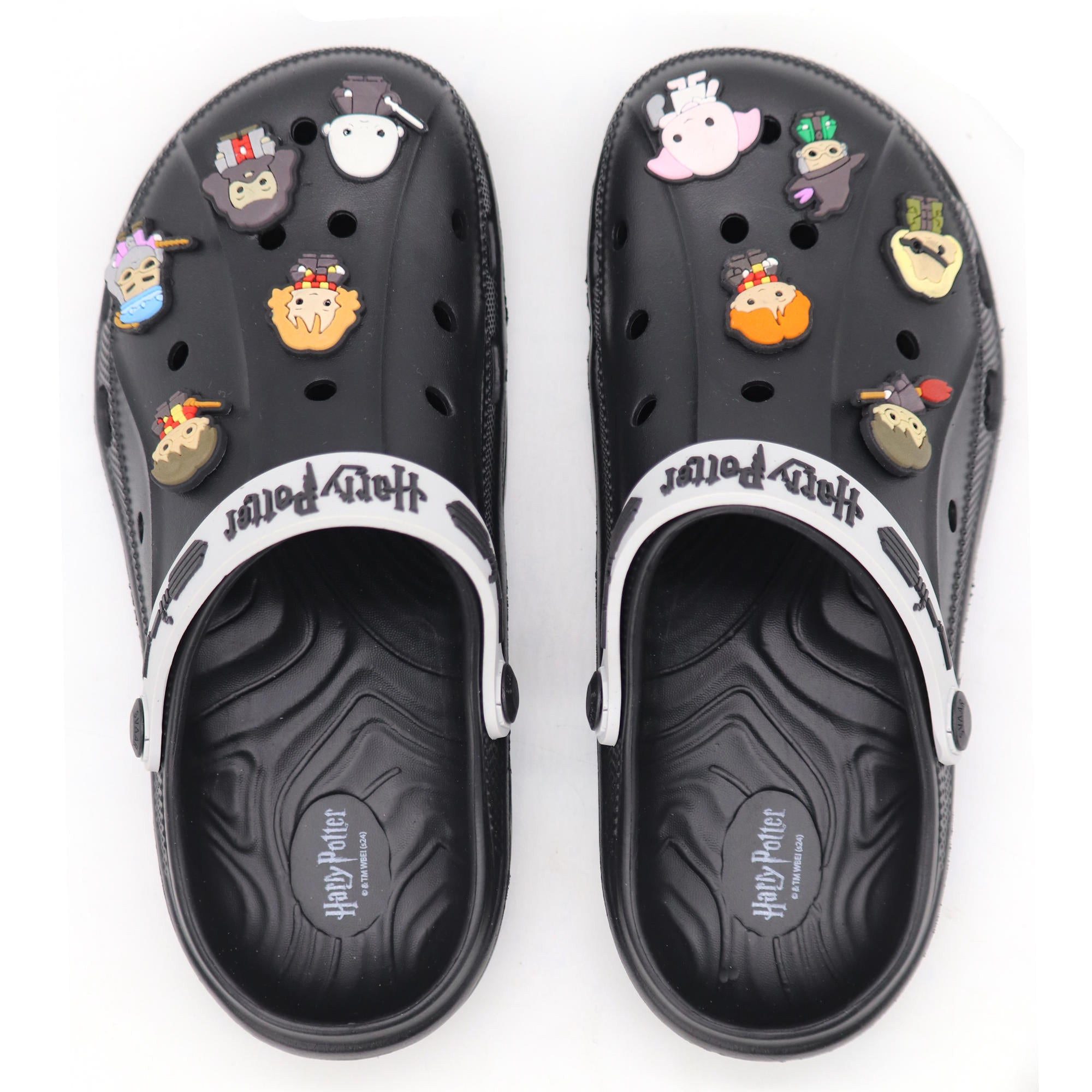 SVAAR x Harry Potter Men's Magical Clogs – Includes 10 Authentic Charms & Adjustable Back Strap - Black