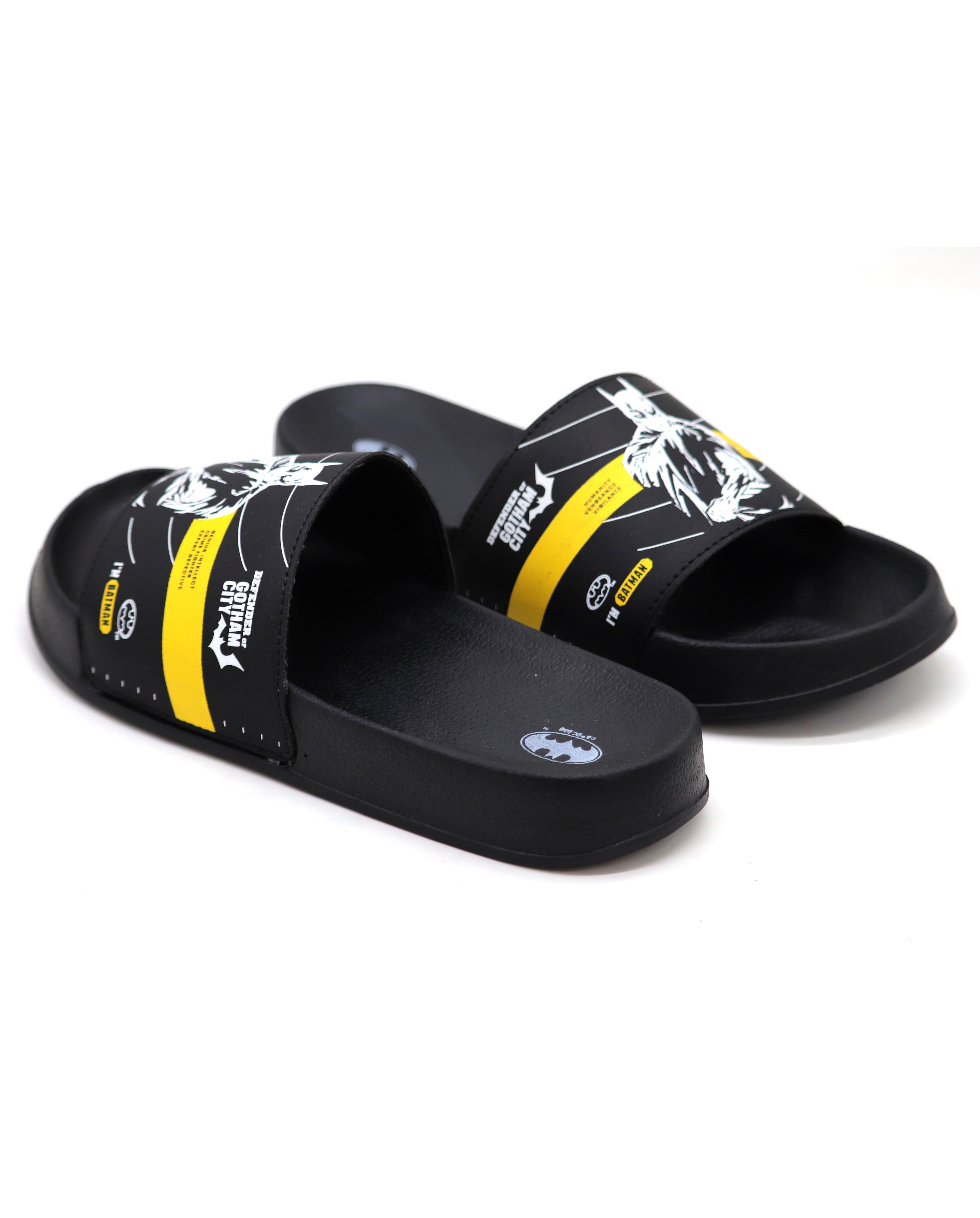 SVAAR Batman Gotham City Men's Sliders – Ultra Soft Cushioned Flip Flops