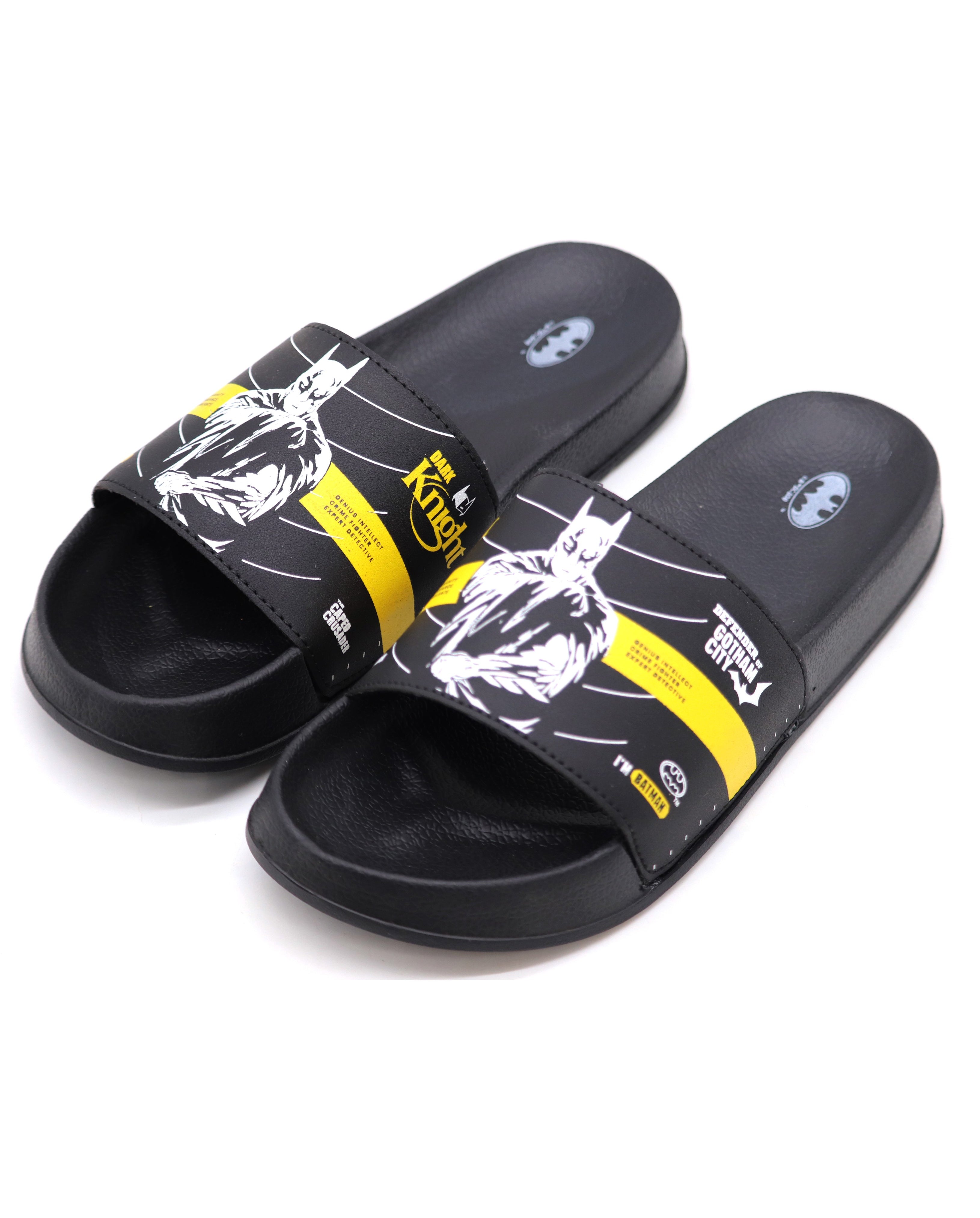 SVAAR Batman Gotham City Men's Sliders – Ultra Soft Cushioned Flip Flops