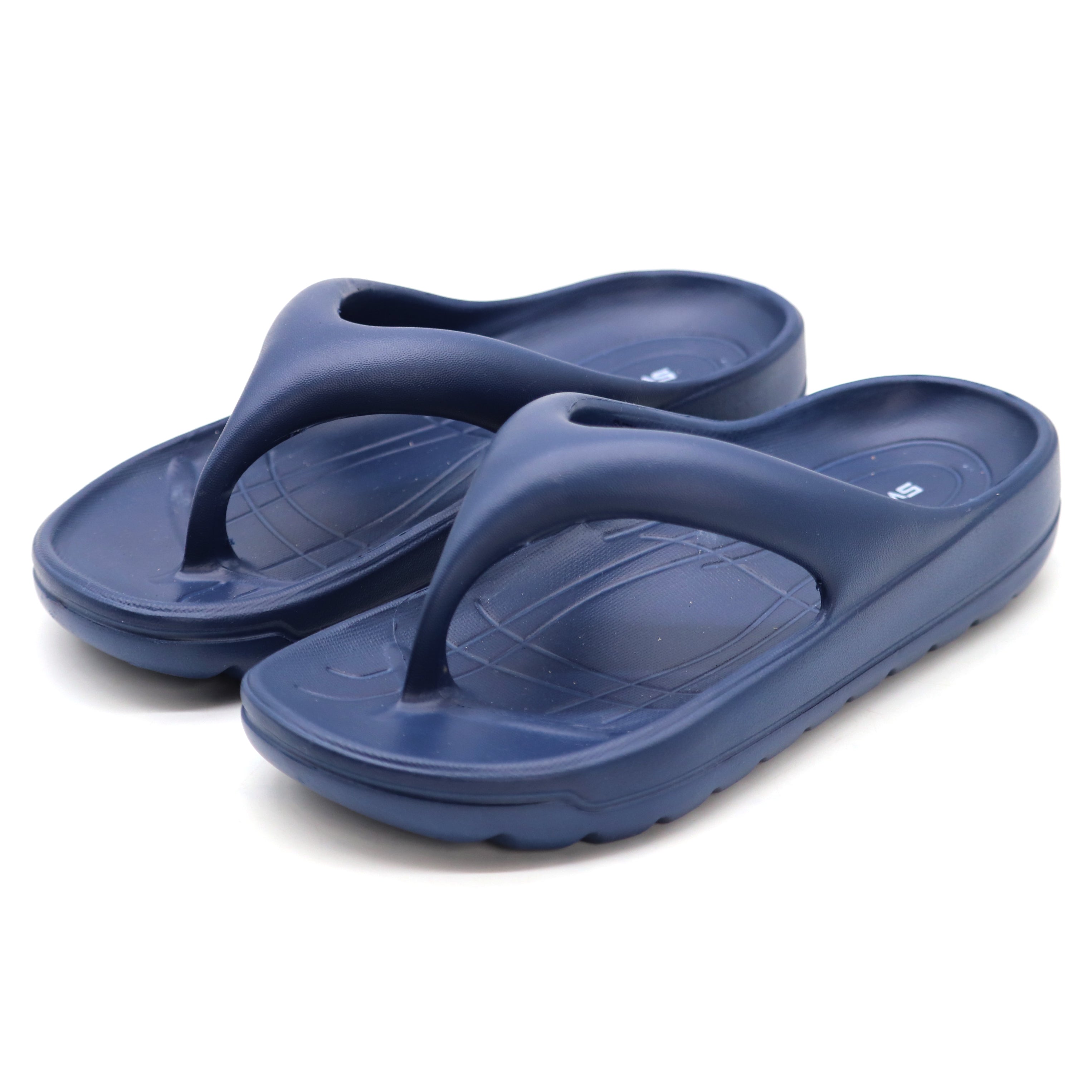 SVAAR Soft EVA Slippers for Men | Stylish Anti-Skid Flip-Flops with Arch Support & Bouncy Sole | Lightweight Indoor Outdoor Comfort-Navy
