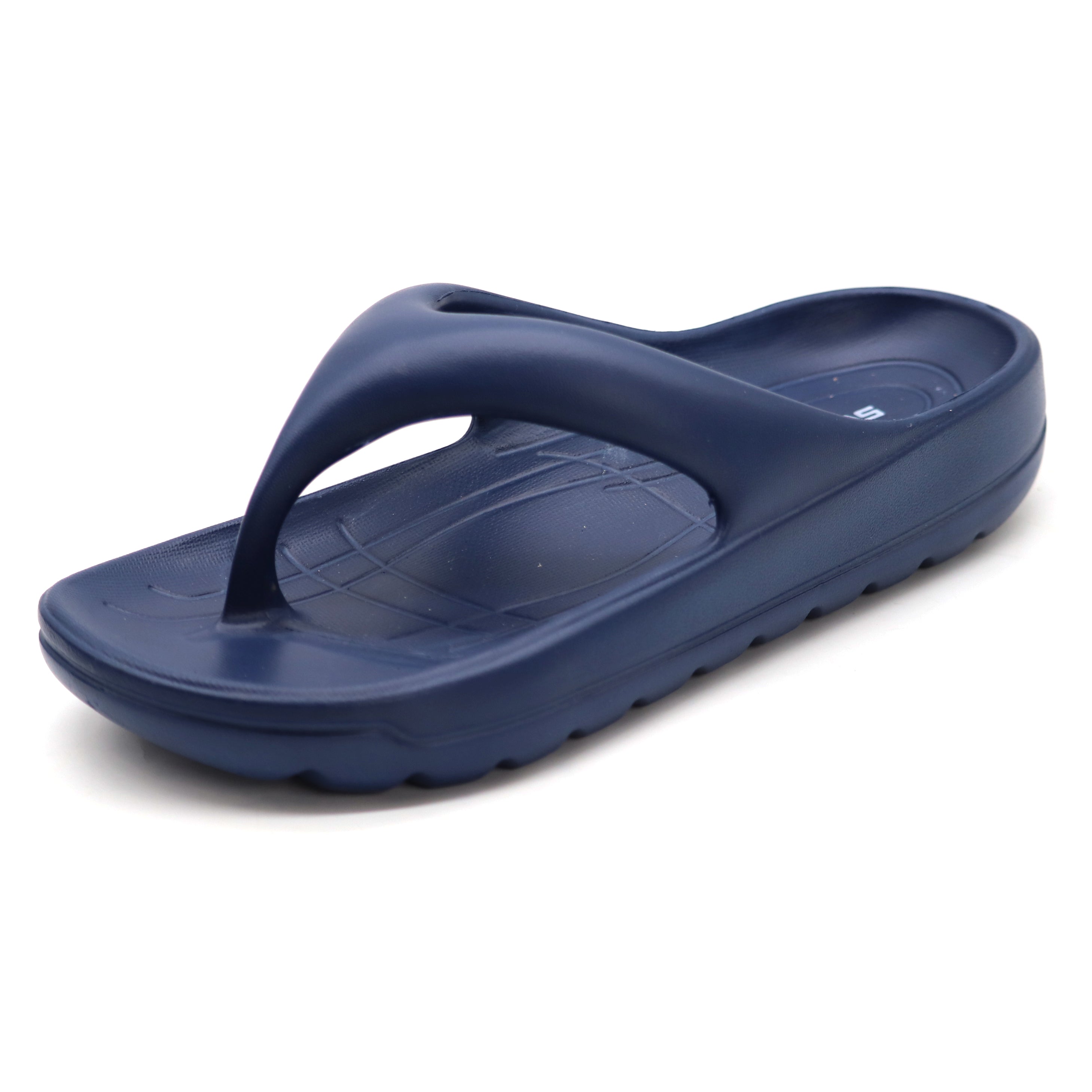 SVAAR Soft EVA Slippers for Men | Stylish Anti-Skid Flip-Flops with Arch Support & Bouncy Sole | Lightweight Indoor Outdoor Comfort-Navy