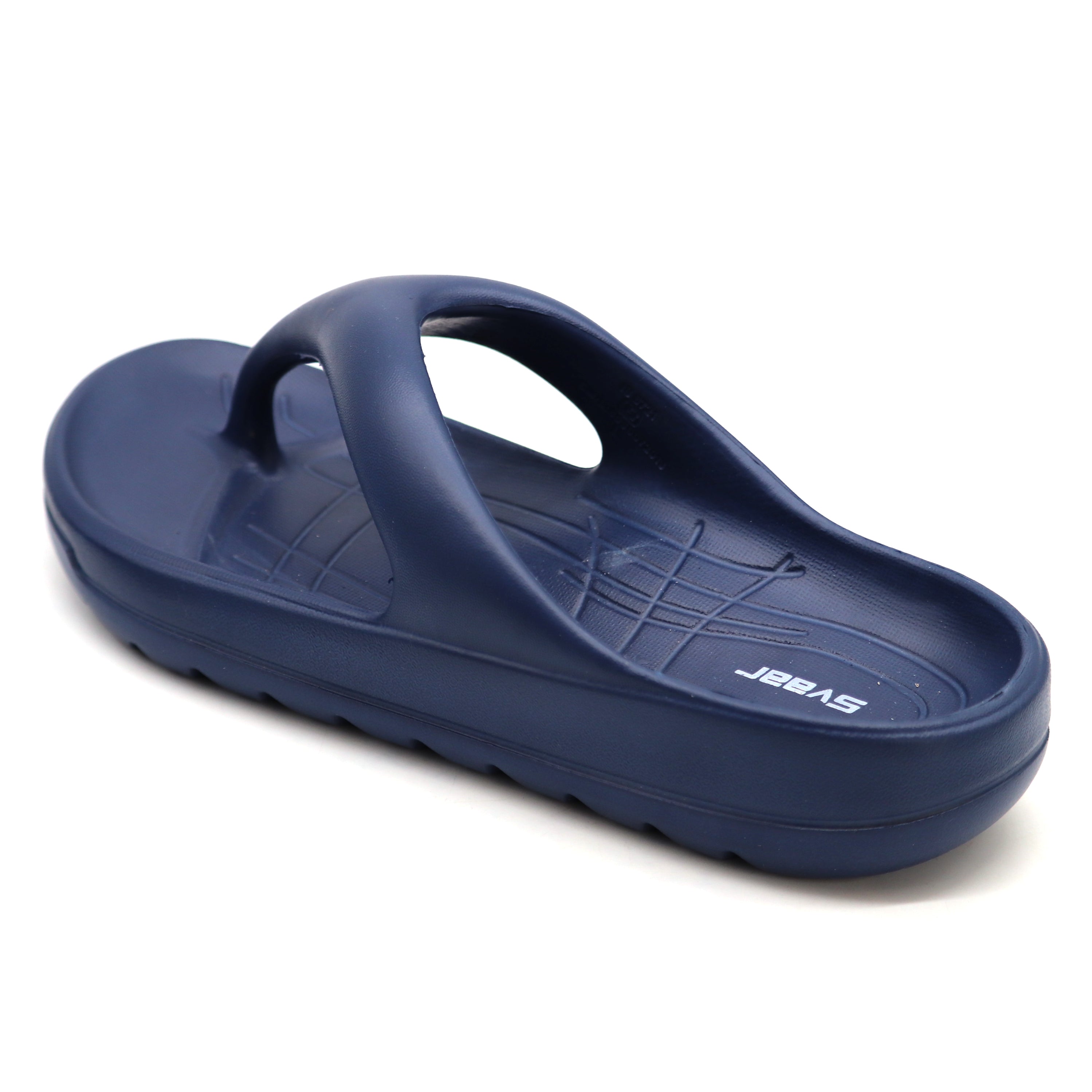 SVAAR Soft EVA Slippers for Men | Stylish Anti-Skid Flip-Flops with Arch Support & Bouncy Sole | Lightweight Indoor Outdoor Comfort-Navy