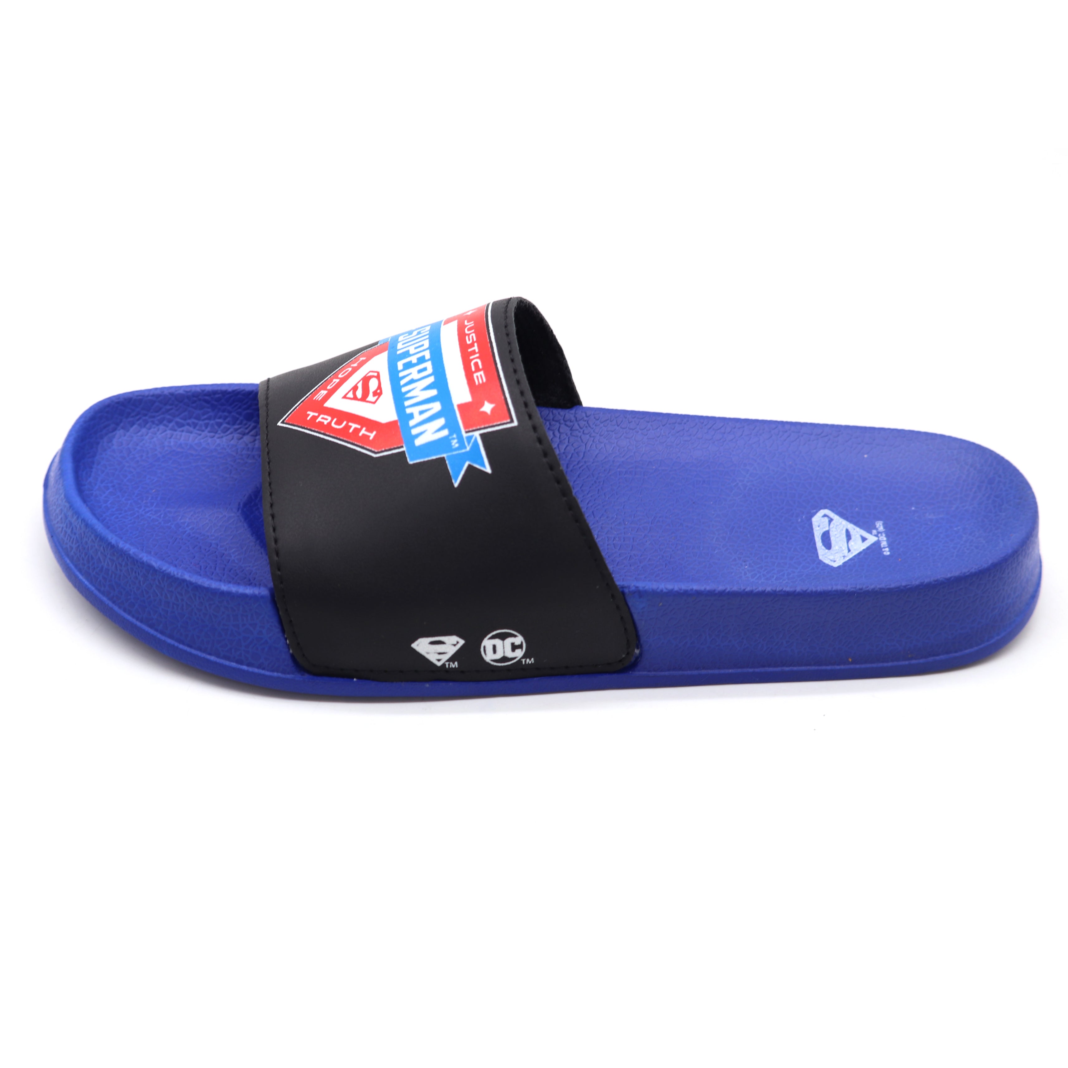 SVAAR x Superman Men's Slides – Soft Cushion, Anti-Slip, Lightweight - Blue