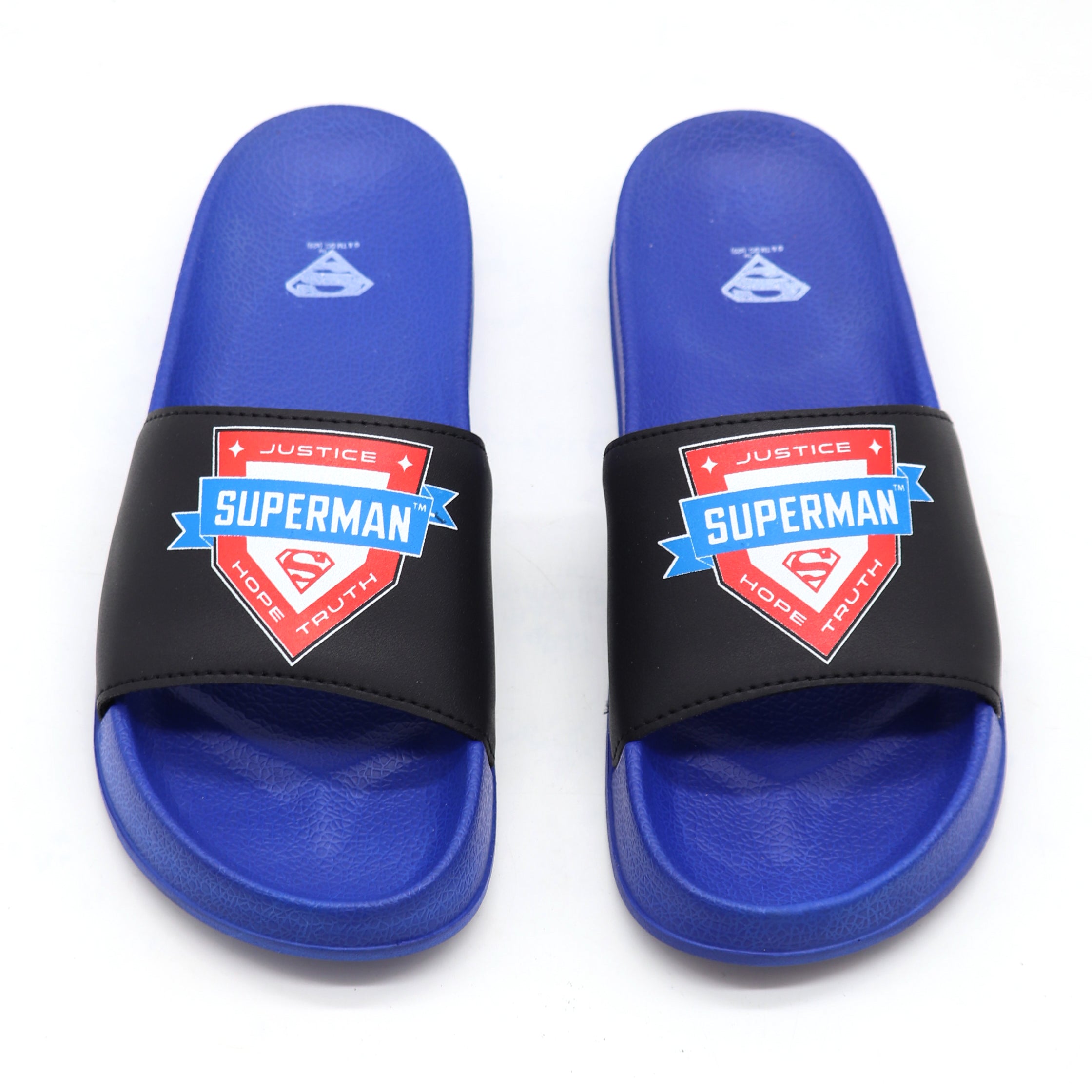SVAAR x Superman Men's Slides – Soft Cushion, Anti-Slip, Lightweight - Blue