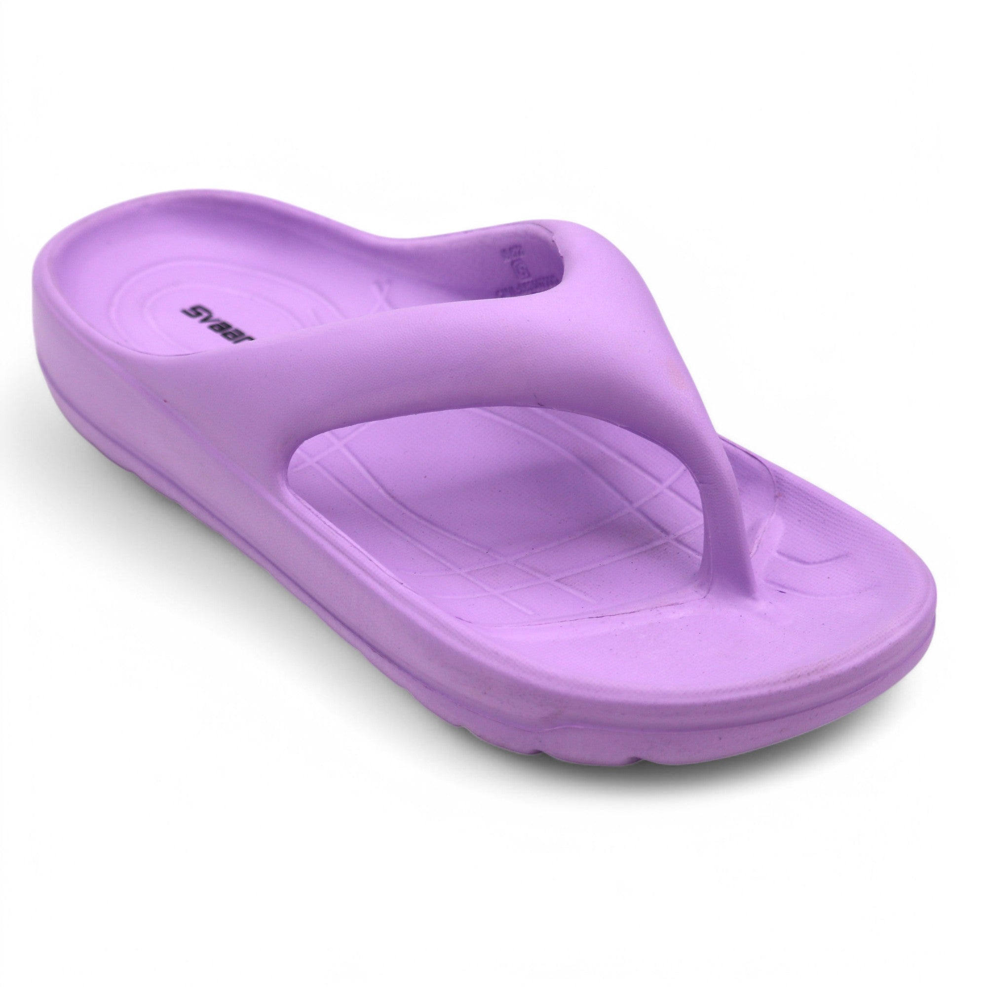 SVAAR Soft EVA Slippers for Men | Stylish Anti-Skid Flip-Flops with Arch Support & Bouncy Sole | Lightweight Indoor Outdoor Comfort-Purple