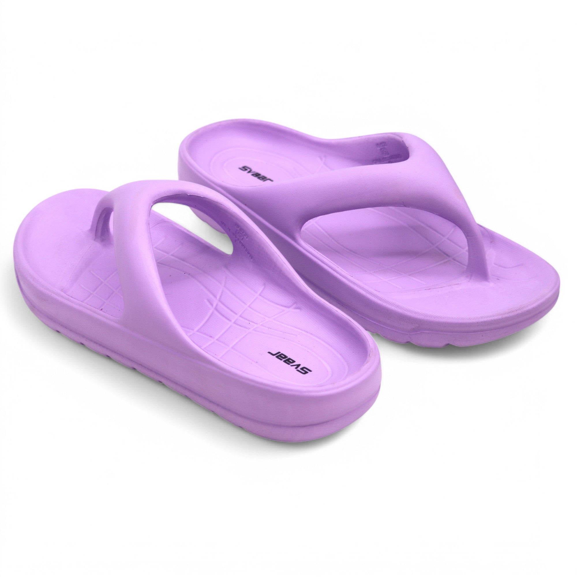 SVAAR Soft EVA Slippers for Men | Stylish Anti-Skid Flip-Flops with Arch Support & Bouncy Sole | Lightweight Indoor Outdoor Comfort-Purple