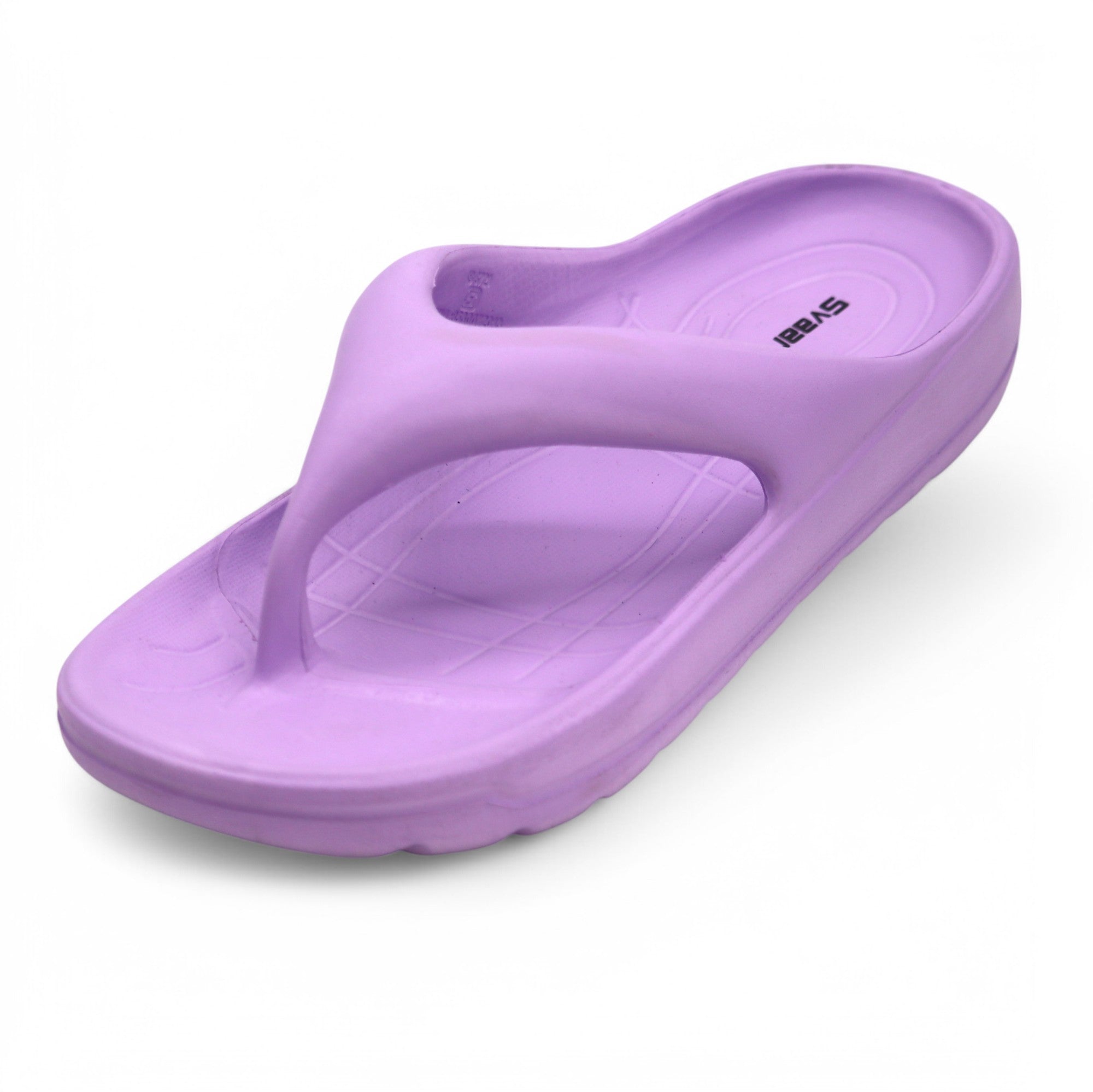 SVAAR Soft EVA Slippers for Men | Stylish Anti-Skid Flip-Flops with Arch Support & Bouncy Sole | Lightweight Indoor Outdoor Comfort-Purple