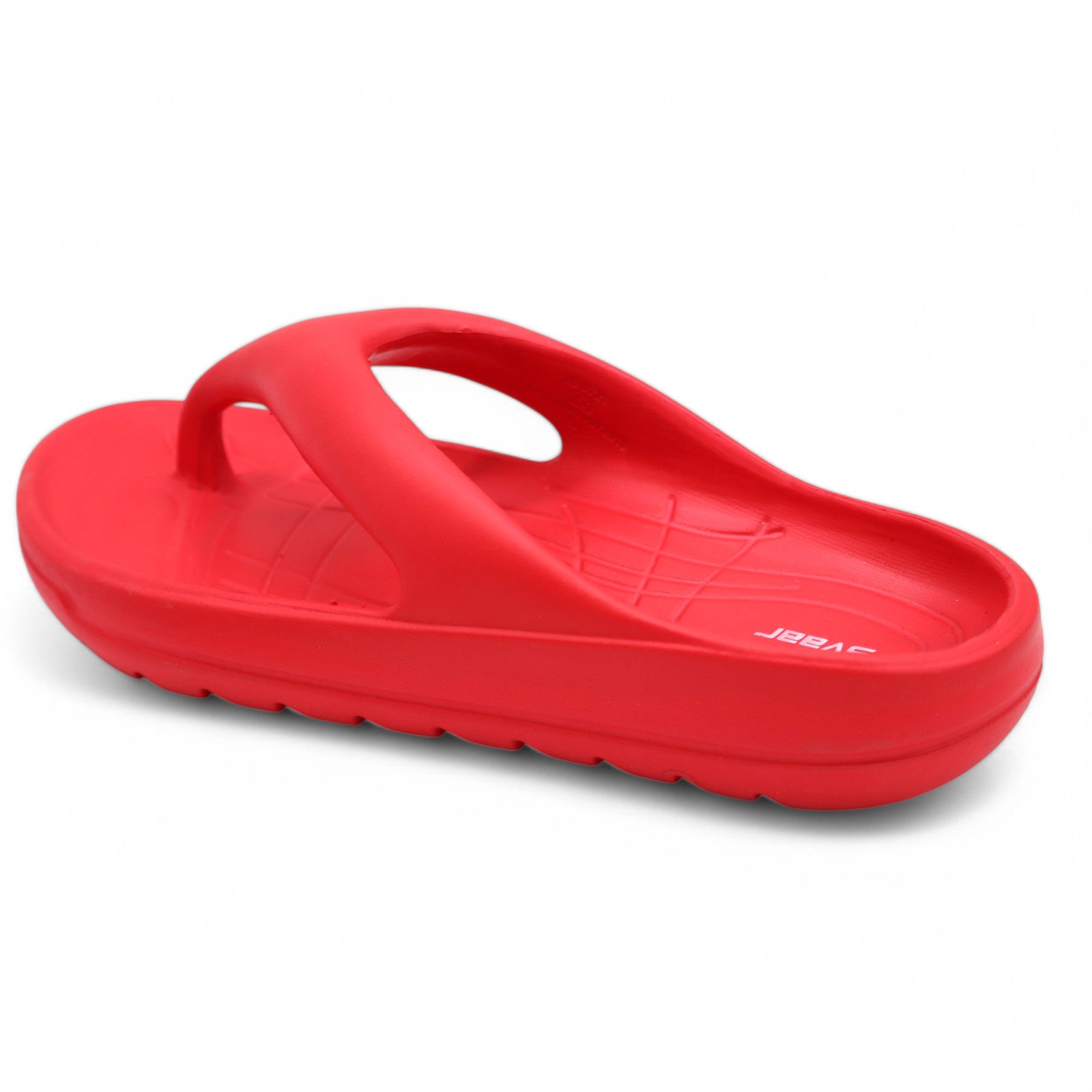 SVAAR Soft EVA Slippers for Men | Stylish Anti-Skid Flip-Flops with Arch Support & Bouncy Sole | Lightweight Indoor Outdoor Comfort-Red