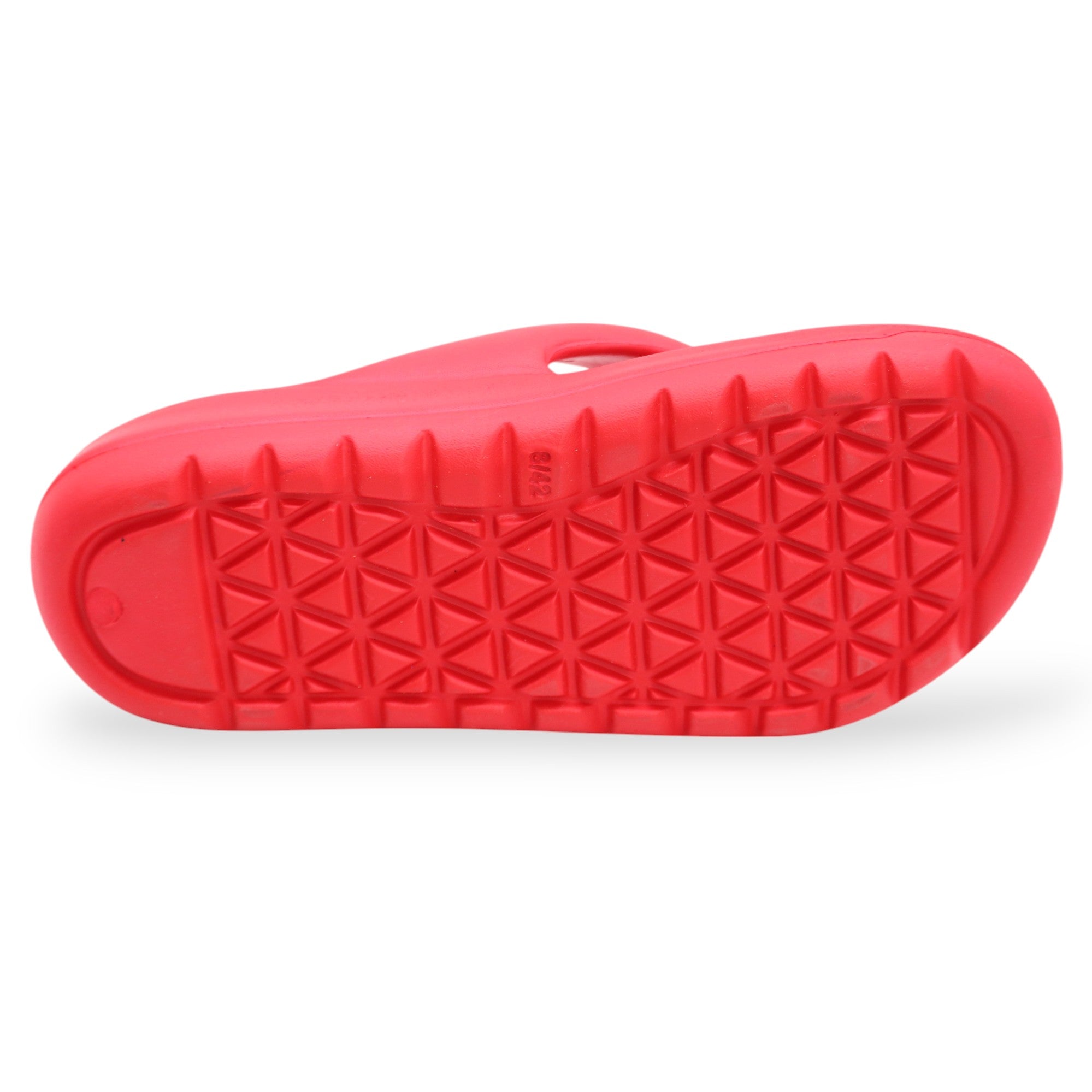 SVAAR Soft EVA Slippers for Men | Stylish Anti-Skid Flip-Flops with Arch Support & Bouncy Sole | Lightweight Indoor Outdoor Comfort-Red