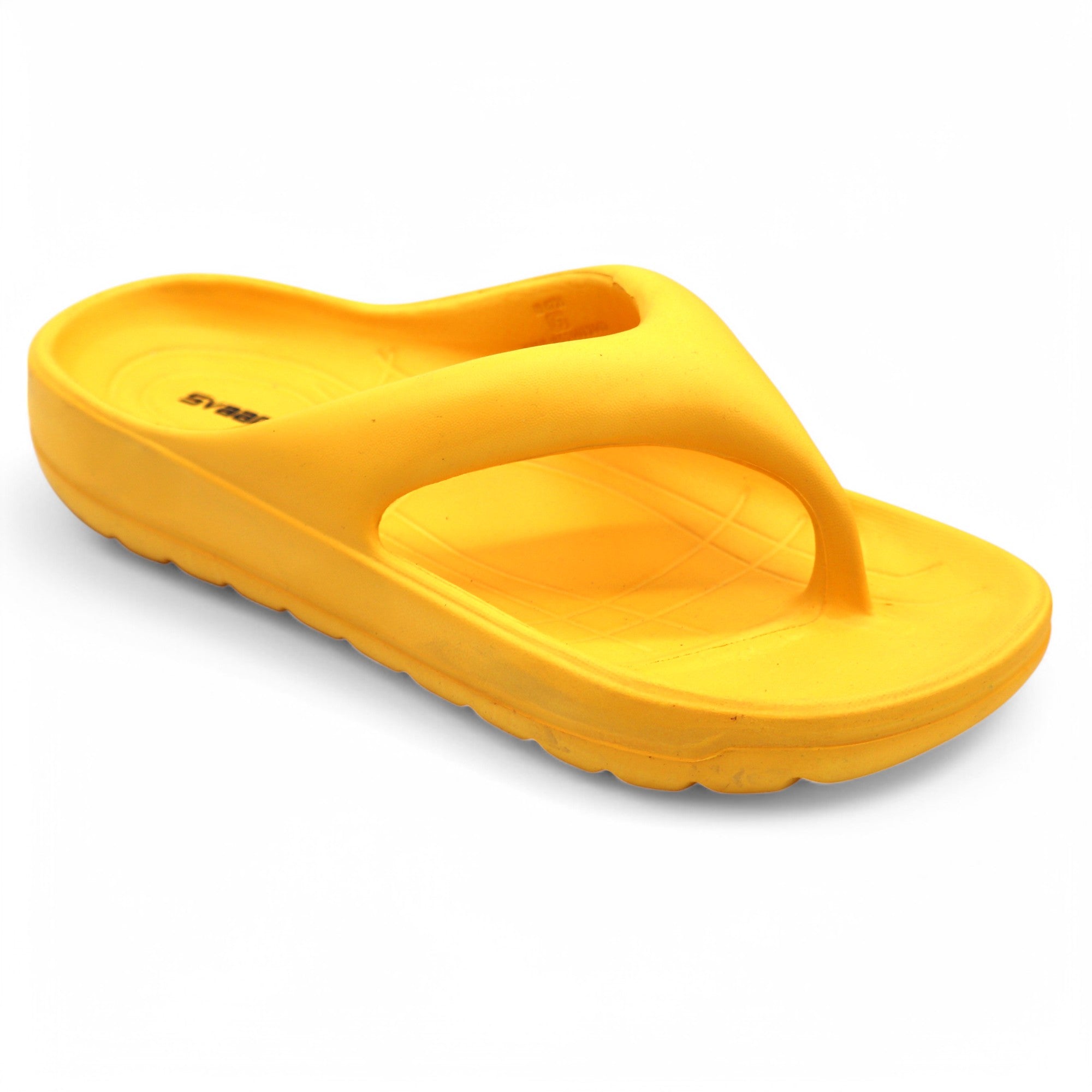 SVAAR Soft EVA Slippers for Men | Stylish Anti-Skid Flip-Flops with Arch Support & Bouncy Sole | Lightweight Indoor Outdoor Comfort-Yellow