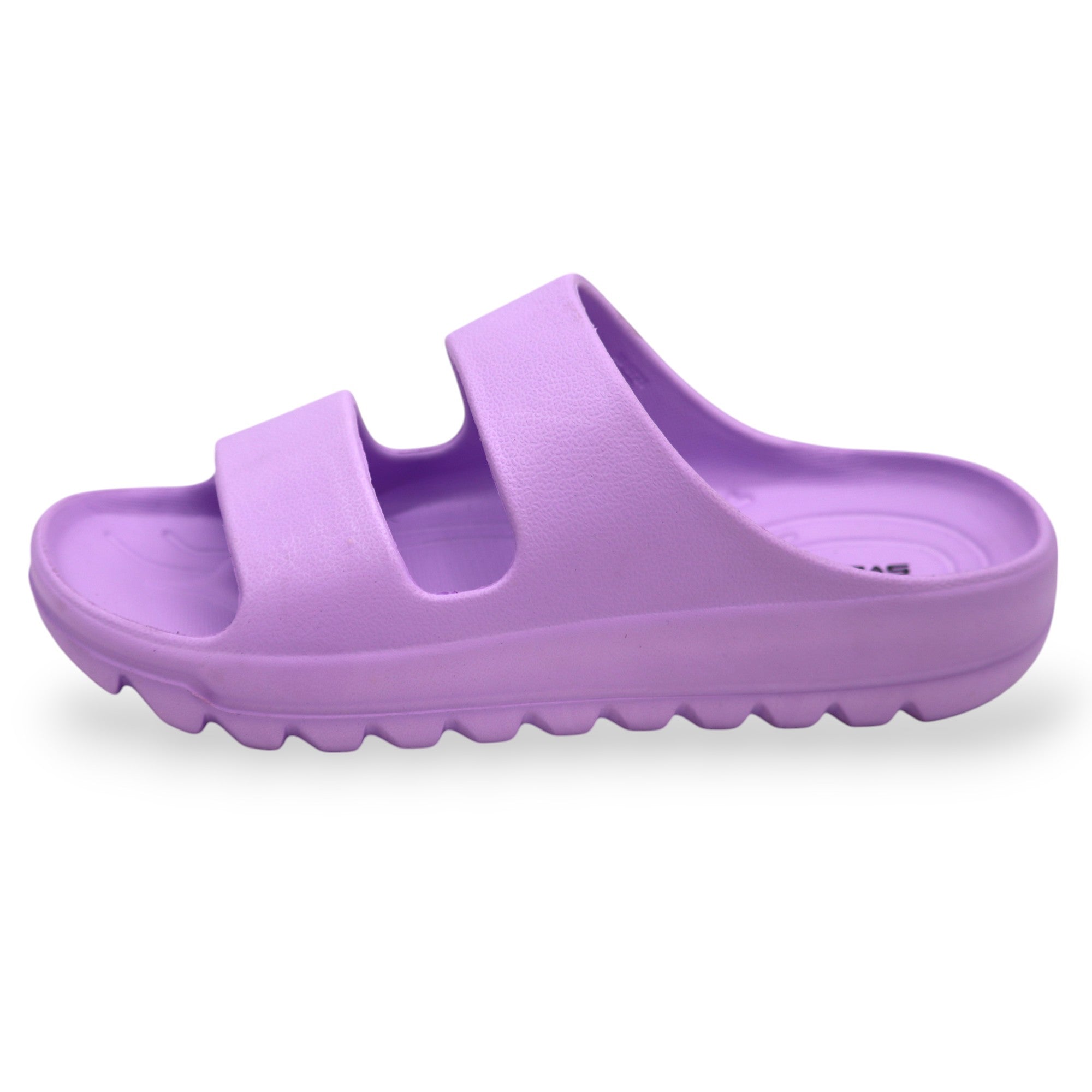 SVAAR Soft EVA Double Strap Slippers for Men | Stylish Anti-Skid Slides with Arch Support & Bouncy Sole | Lightweight Indoor Outdoor Comfort-Purple