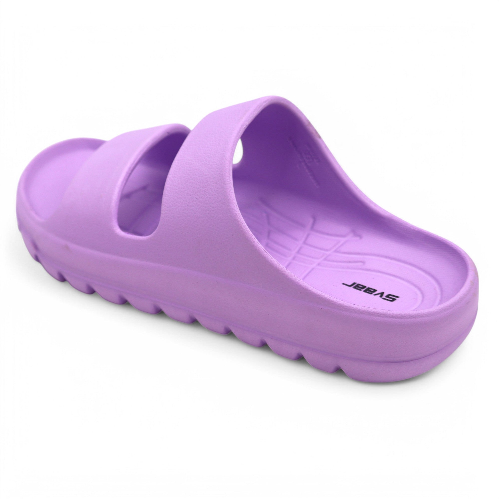 SVAAR Soft EVA Double Strap Slippers for Men | Stylish Anti-Skid Slides with Arch Support & Bouncy Sole | Lightweight Indoor Outdoor Comfort-Purple