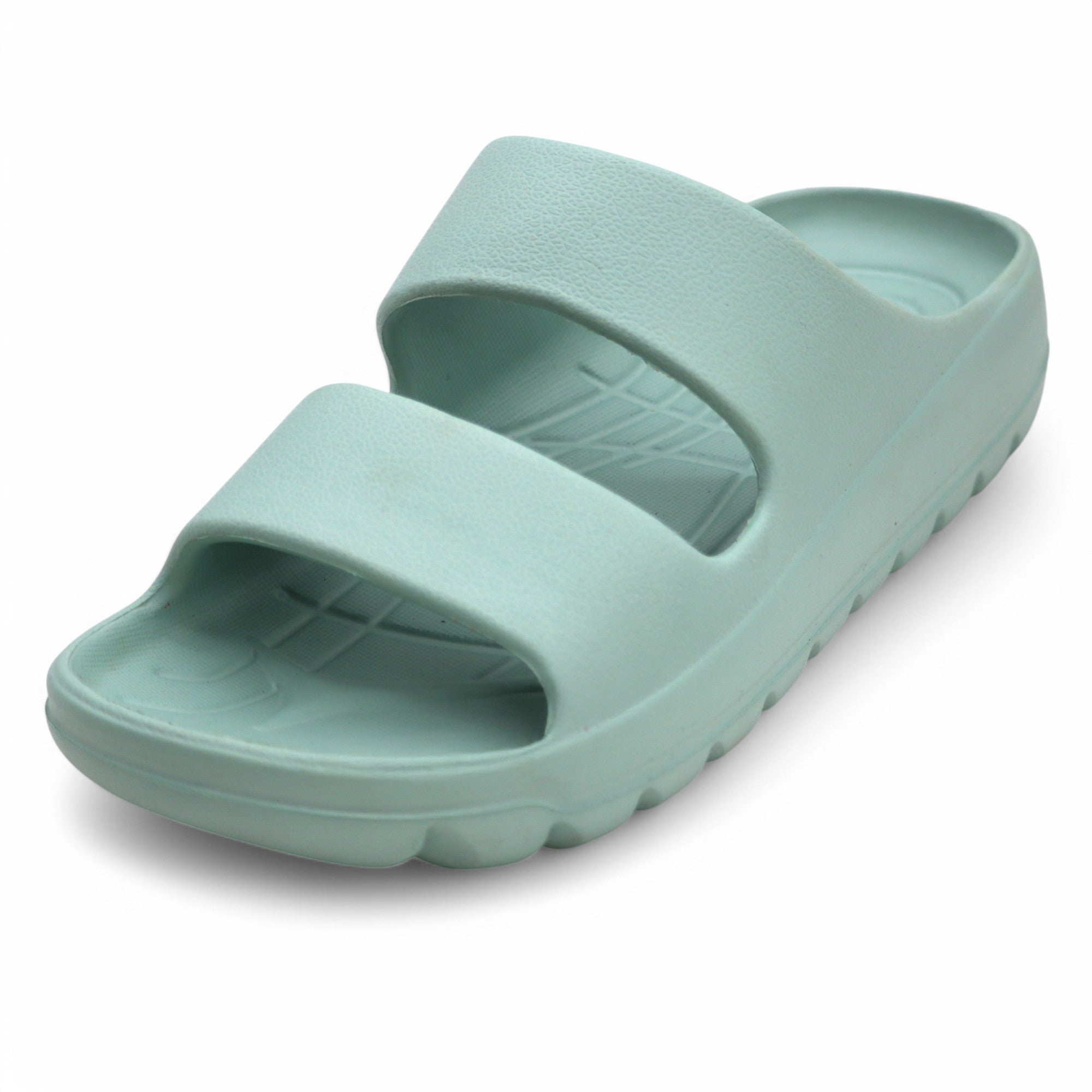 SVAAR Soft EVA Double Strap Slippers for Men | Stylish Anti-Skid Slides with Arch Support & Bouncy Sole | Lightweight Indoor Outdoor Comfort-Melon Green