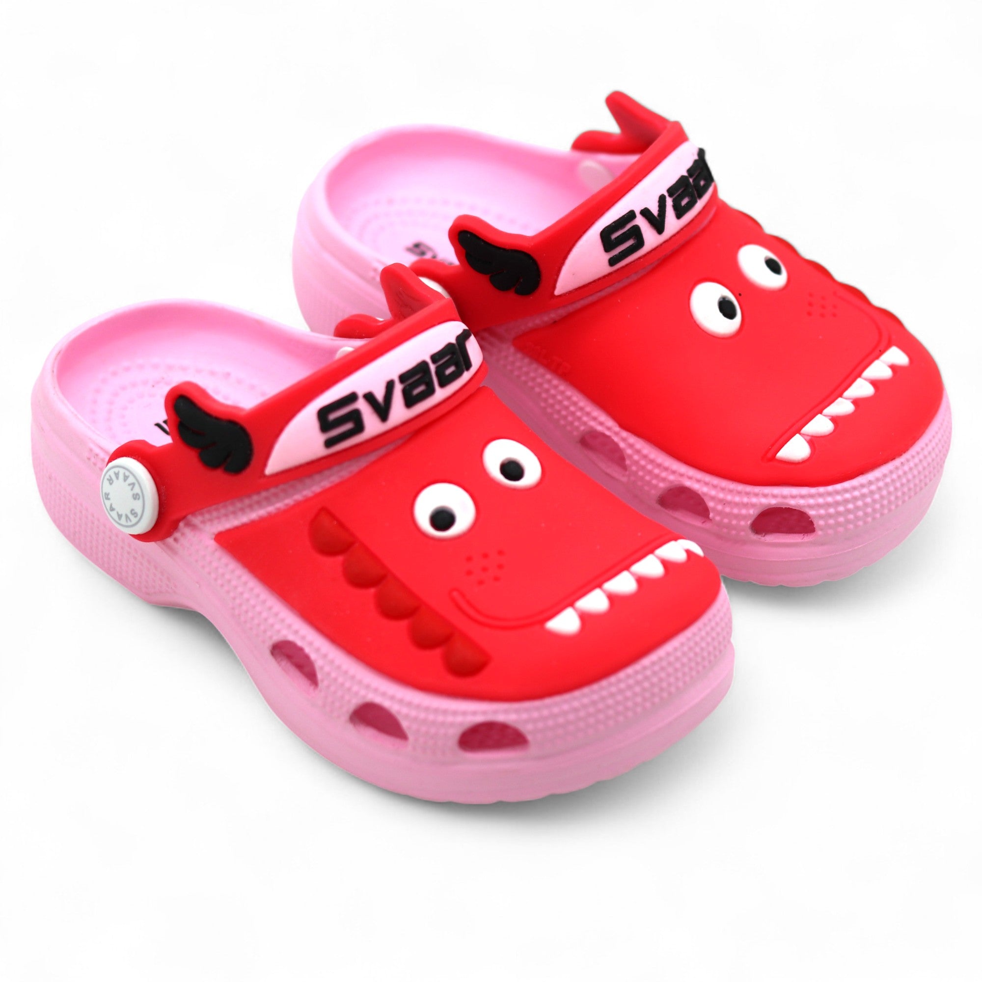 SVAAR Kids Cartoon Dinosaur Clogs –Pink