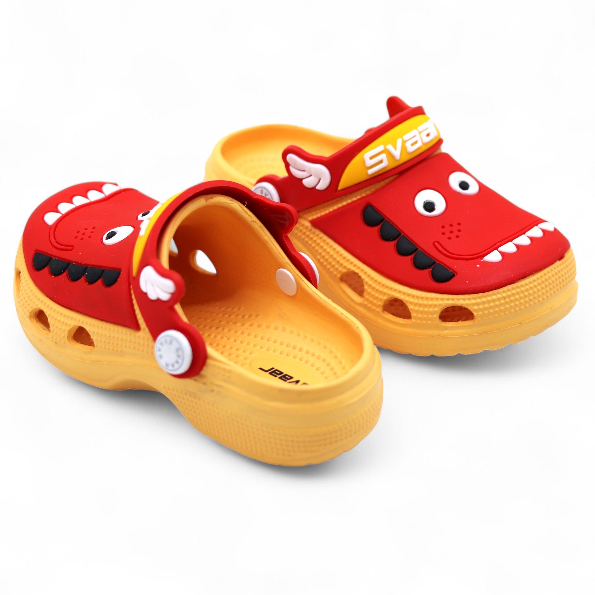 SVAAR Kids Cartoon Dinosaur Clogs –Yellow