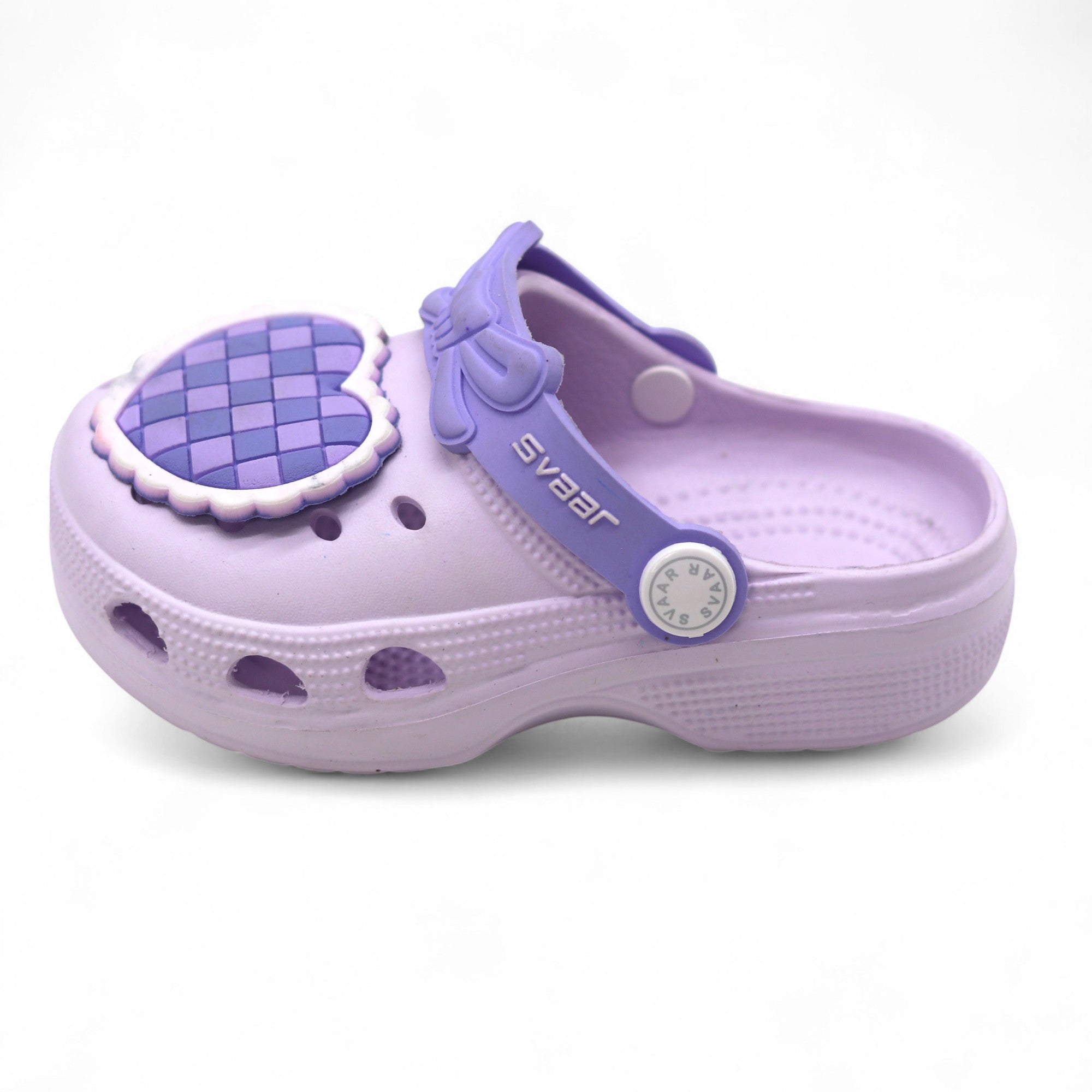 SVAAR Cute Heart Clogs for Girls and Boys-Purple