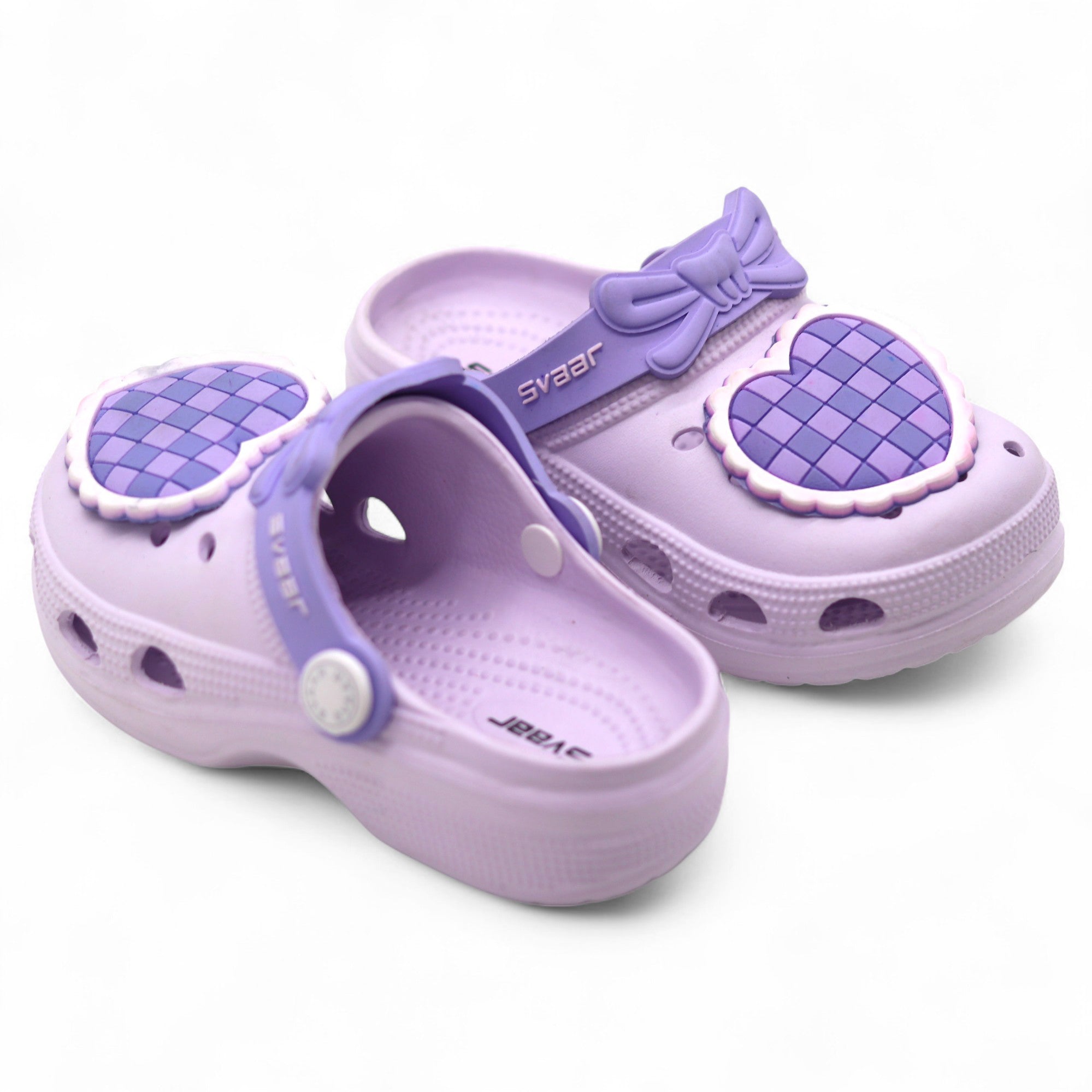 SVAAR Cute Heart Clogs for Girls and Boys-Purple