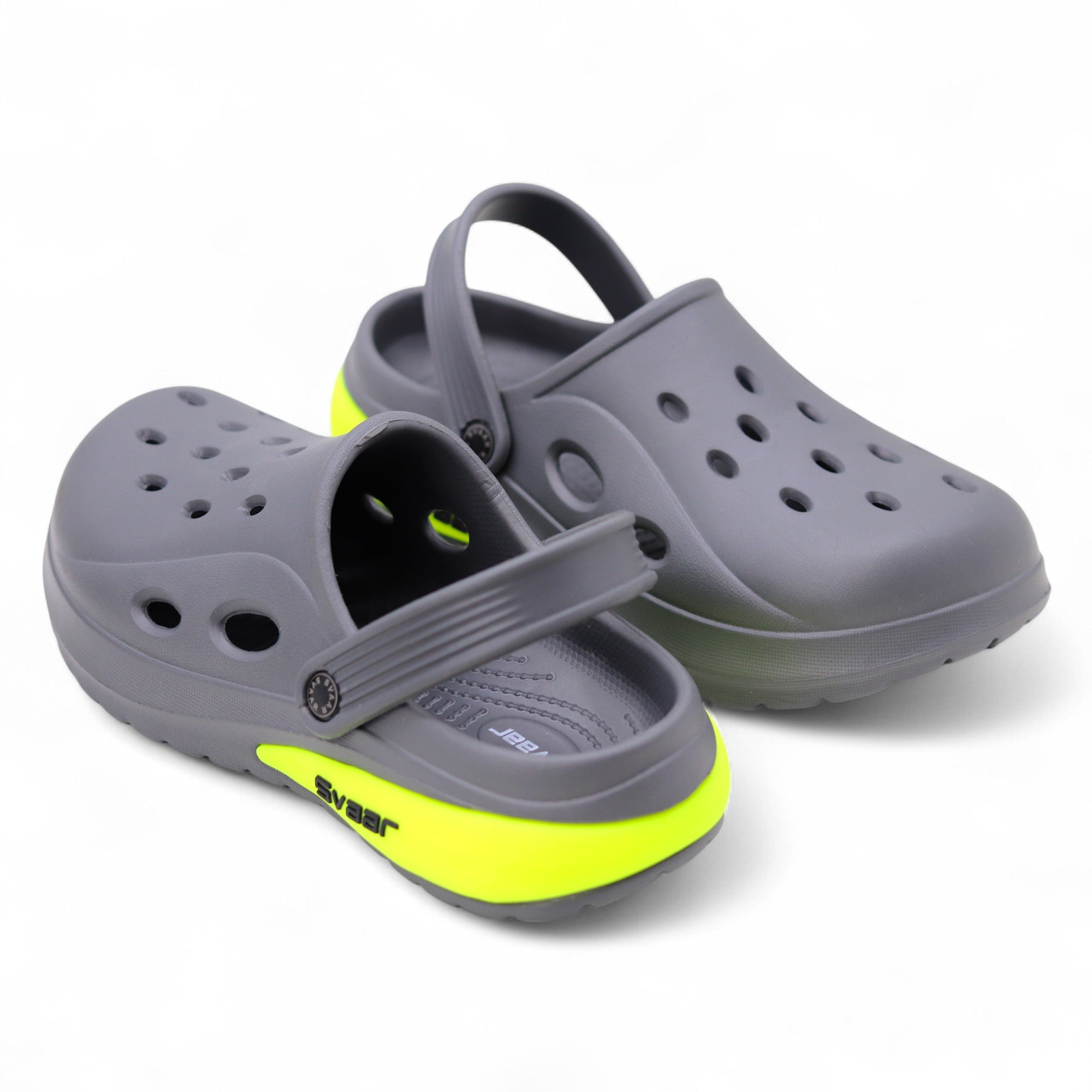 SVAAR Drift Men’s Sports Clogs – Lightweight, Waterproof & Anti-Skid - Grey