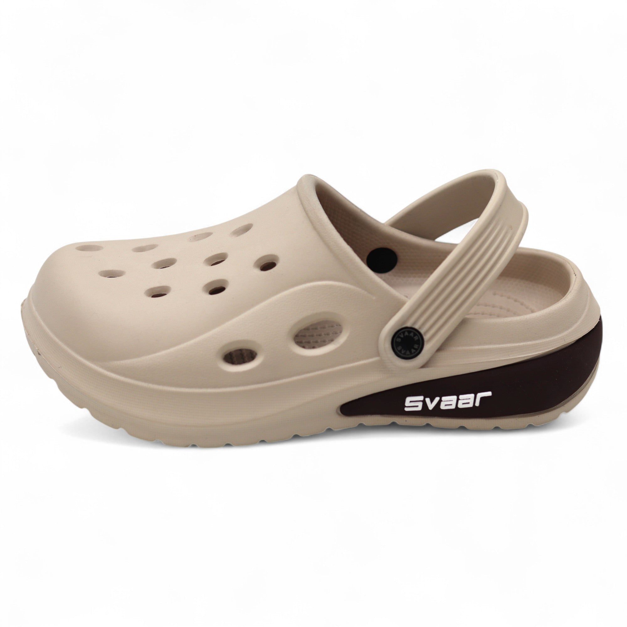 SVAAR Drift Men’s Sports Clogs – Lightweight, Waterproof & Anti-Skid - Beige
