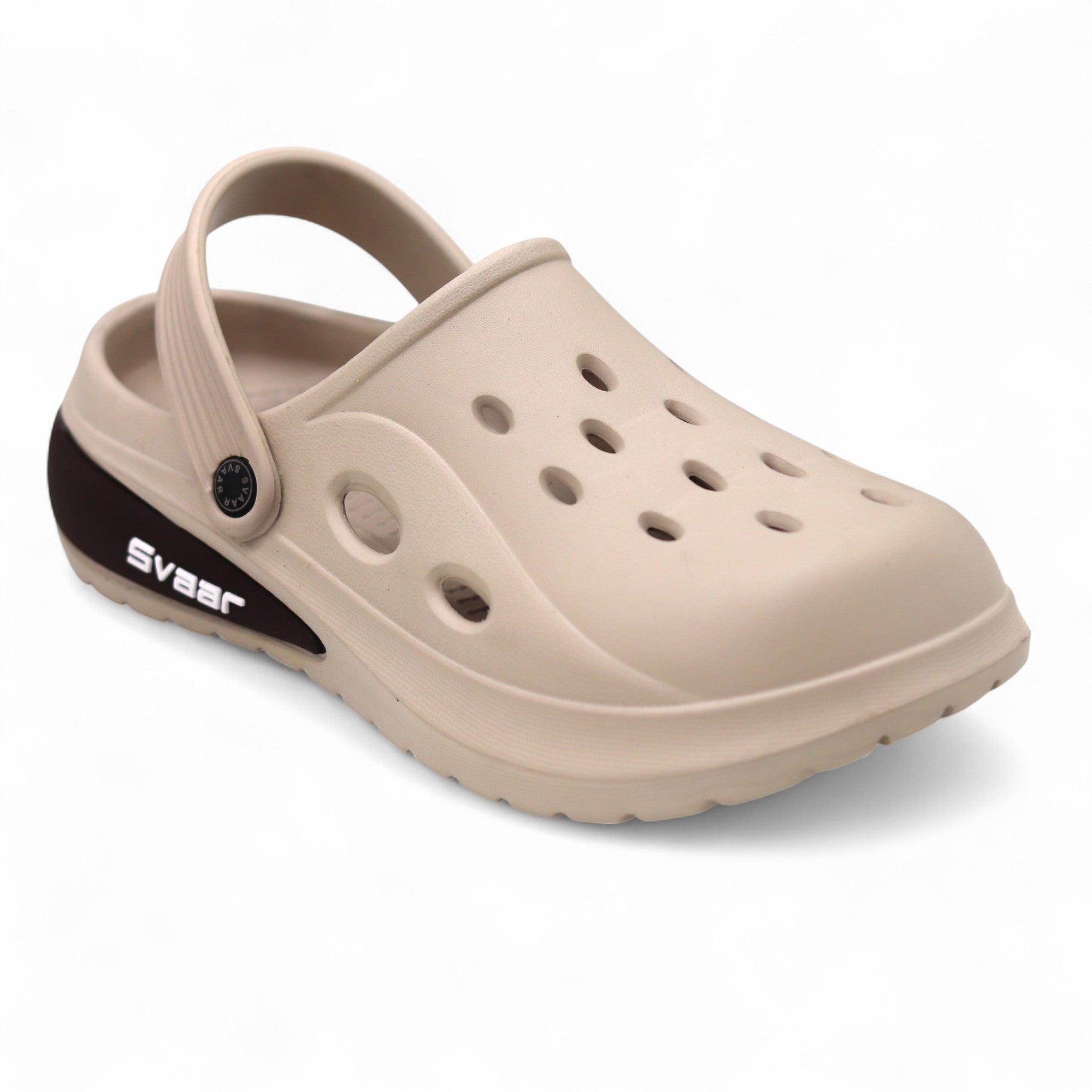 SVAAR Drift Men’s Sports Clogs – Lightweight, Waterproof & Anti-Skid - Beige
