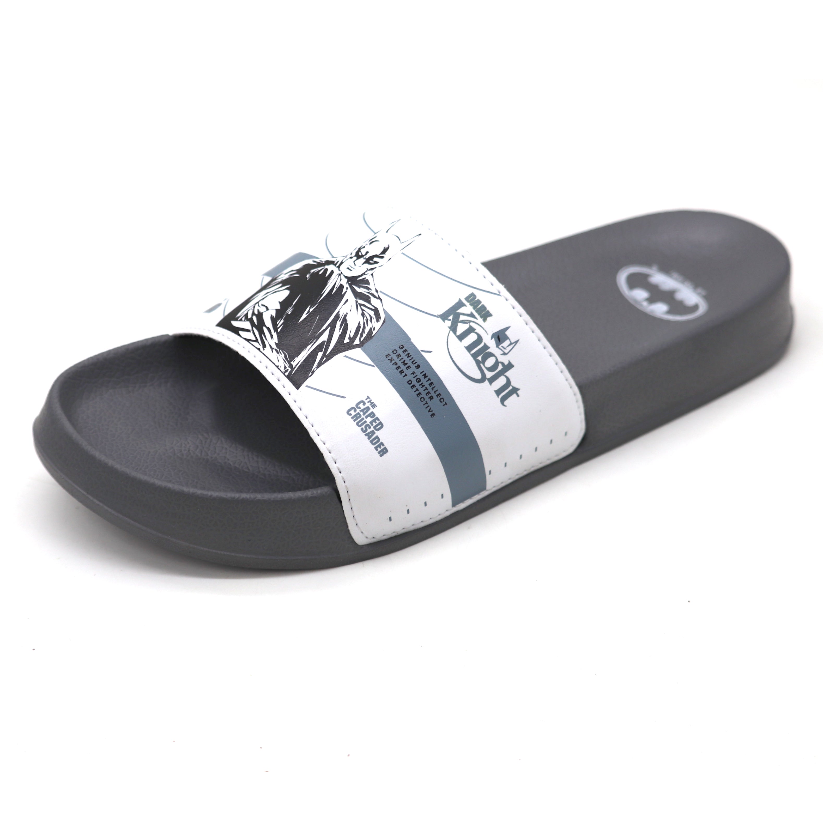 SVAAR Batman Gotham City Men's Sliders – Ultra Soft Cushioned Flip Flops - Grey