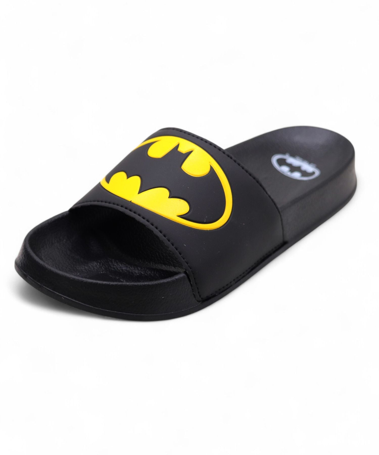 SVAAR x Batman Men's Slides – Soft Cushion, Anti-Slip, Lightweight Daily Slippers - Black