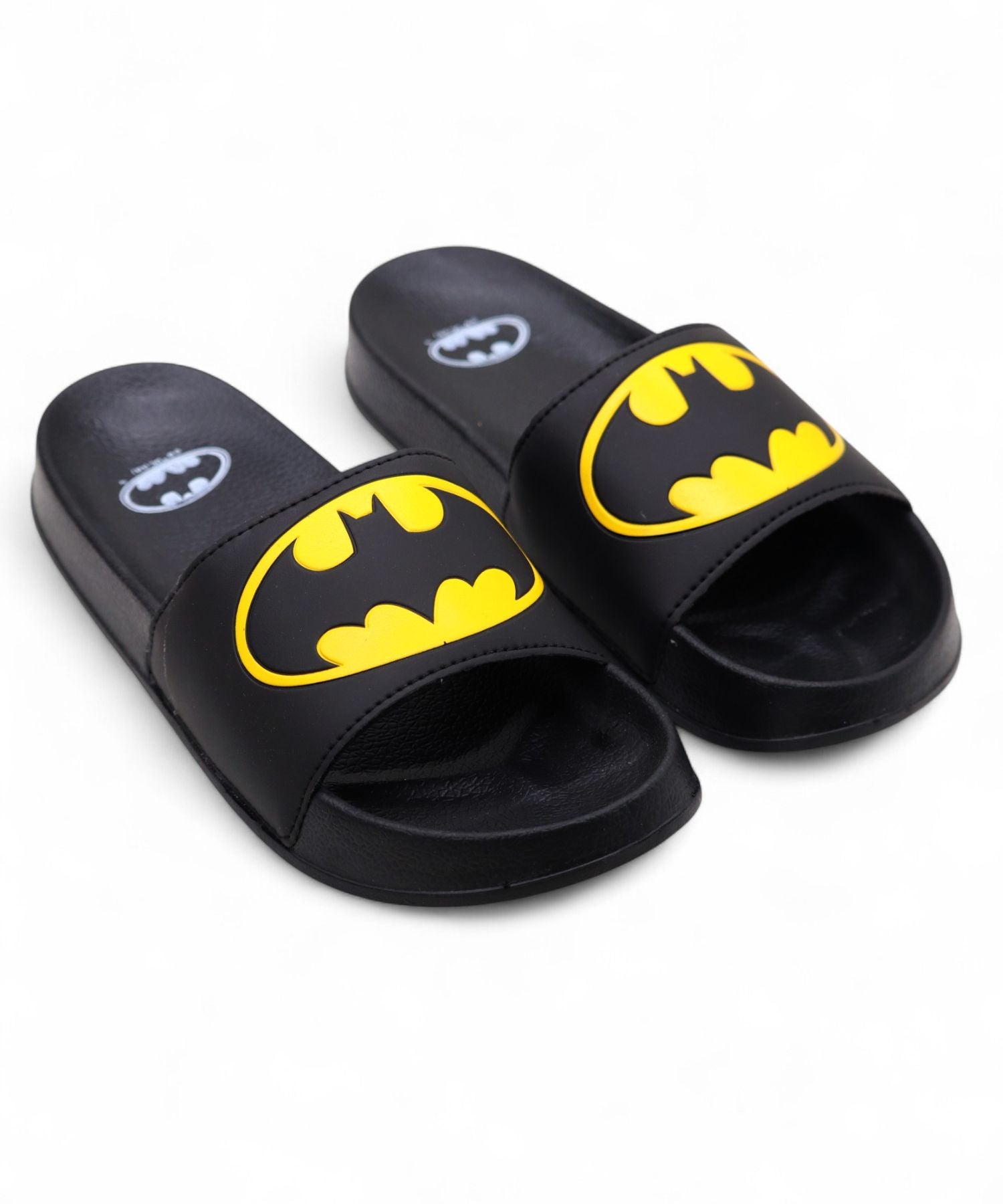 SVAAR x Batman Men's Slides – Soft Cushion, Anti-Slip, Lightweight Daily Slippers - Black