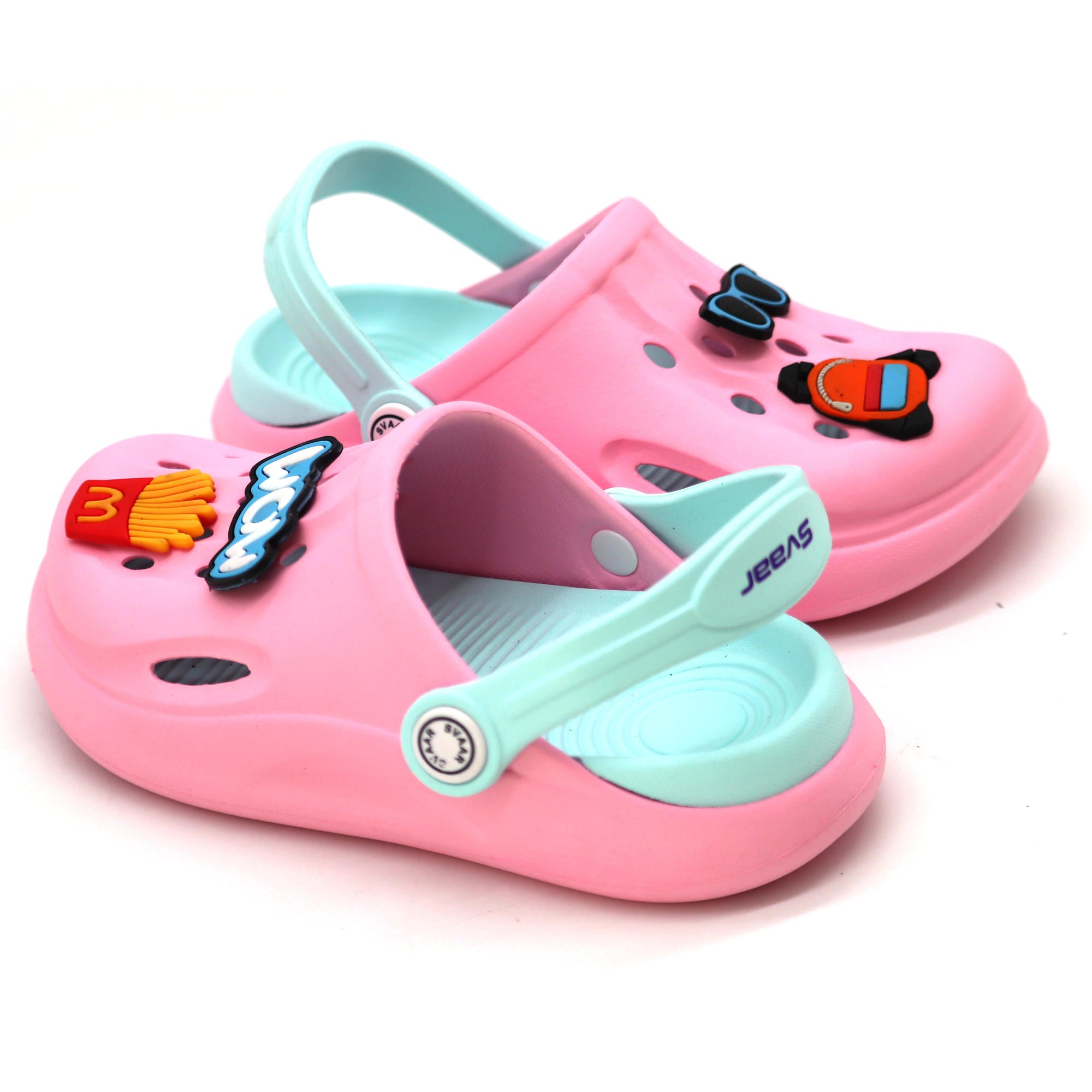 SVAAR Wow Clog Shoes For Boys & Girls, Indoor & Outdoor Sandals Clogs For Kids -Baby Pink