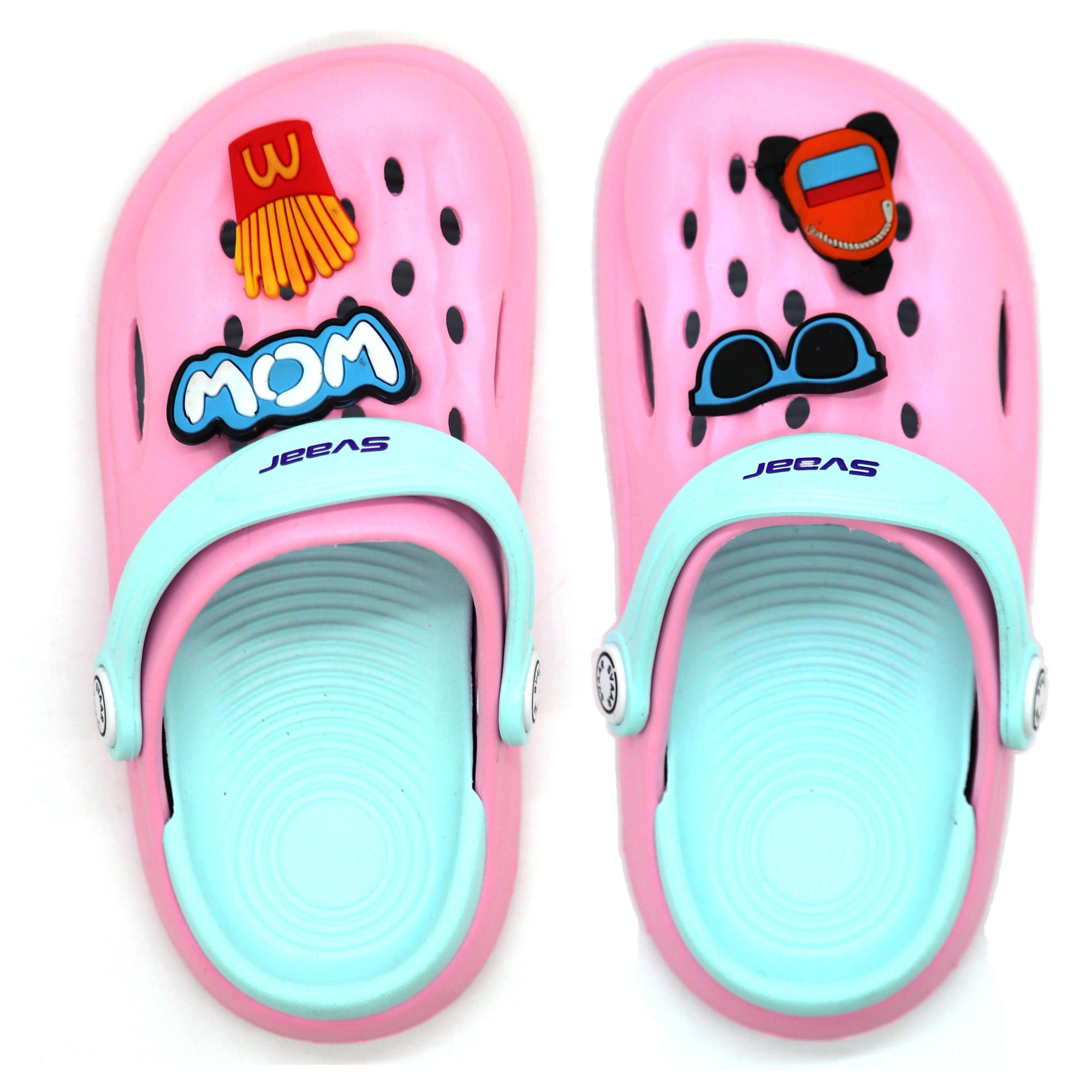 SVAAR Wow Clog Shoes For Boys & Girls, Indoor & Outdoor Sandals Clogs For Kids -Baby Pink