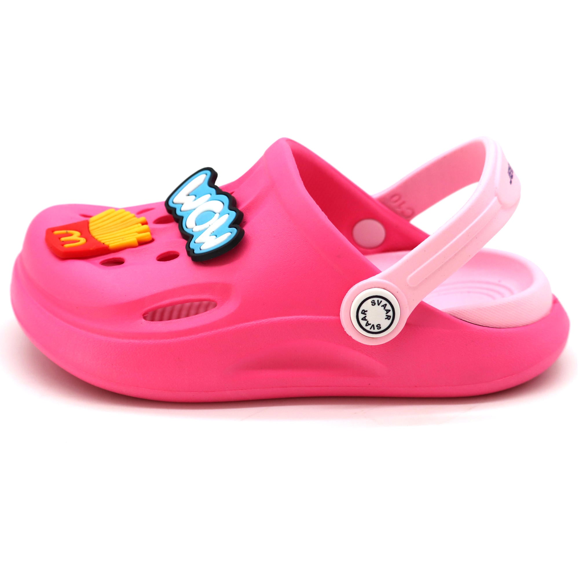 SVAAR Wow Clog Shoes For Boys & Girls, Indoor & Outdoor Sandals Clogs For Kids -Pink