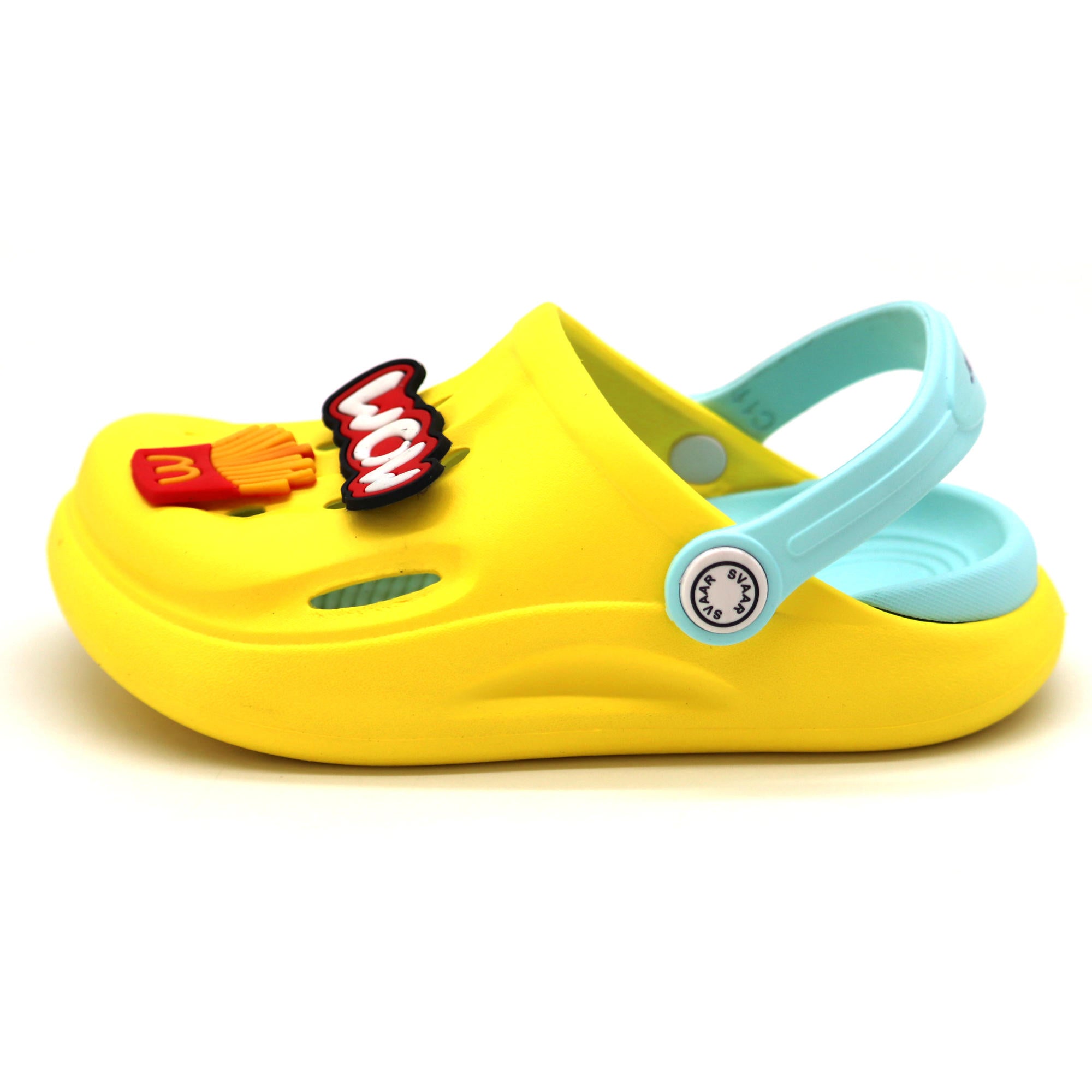 SVAAR Wow Clog Shoes For Boys & Girls, Indoor & Outdoor Sandals Clogs For Kids -Yellow