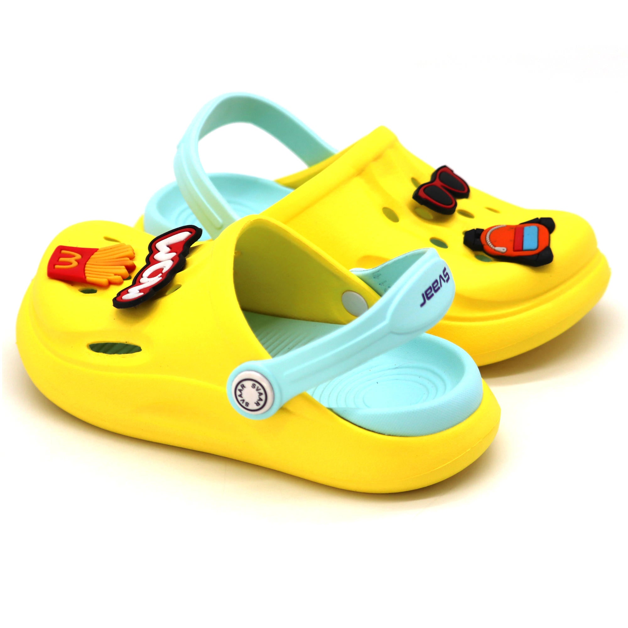SVAAR Wow Clog Shoes For Boys & Girls, Indoor & Outdoor Sandals Clogs For Kids -Yellow