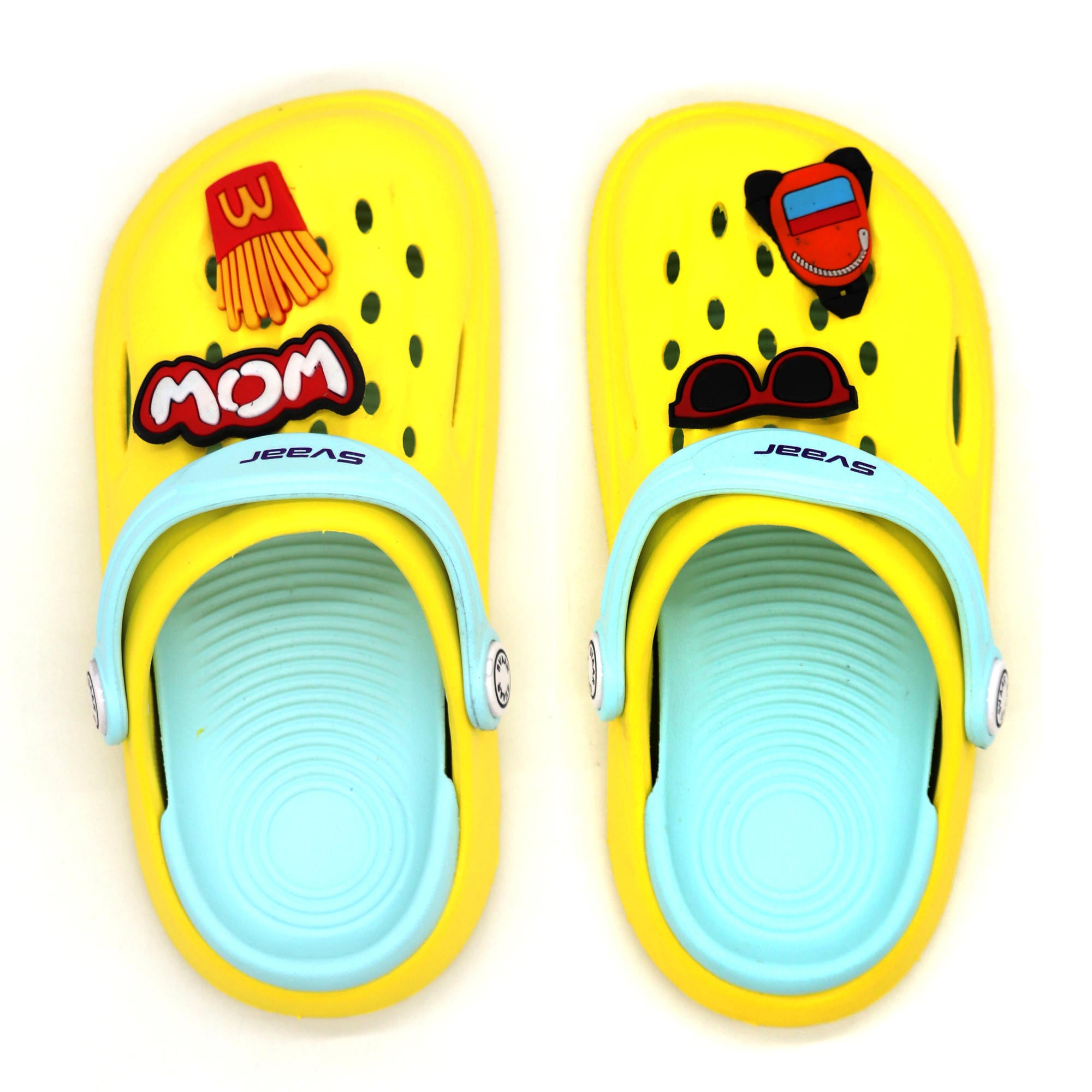 SVAAR Wow Clog Shoes For Boys & Girls, Indoor & Outdoor Sandals Clogs For Kids -Yellow