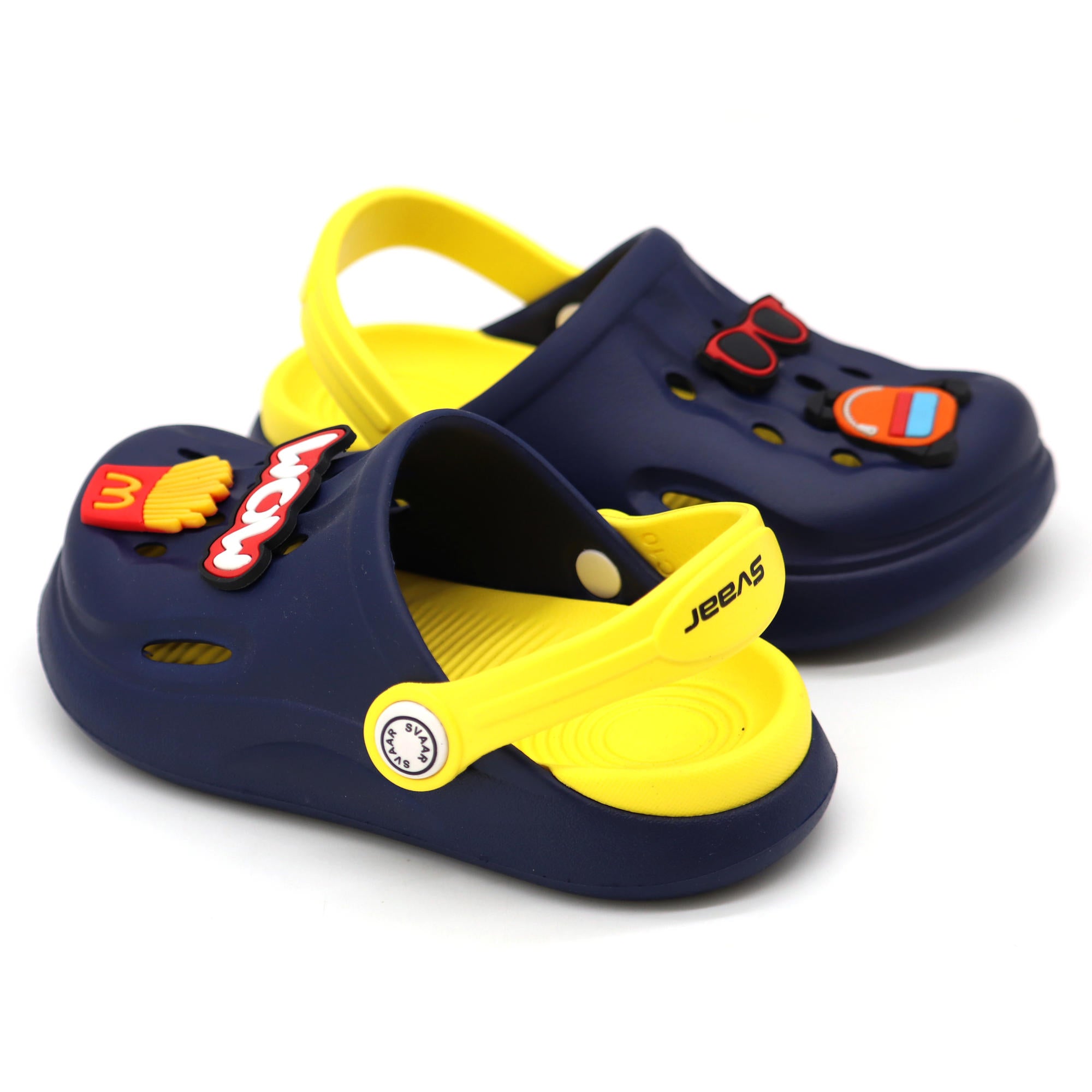 SVAAR Wow Clog Shoes For Boys & Girls, Indoor & Outdoor Sandals Clogs For Kids -Navy