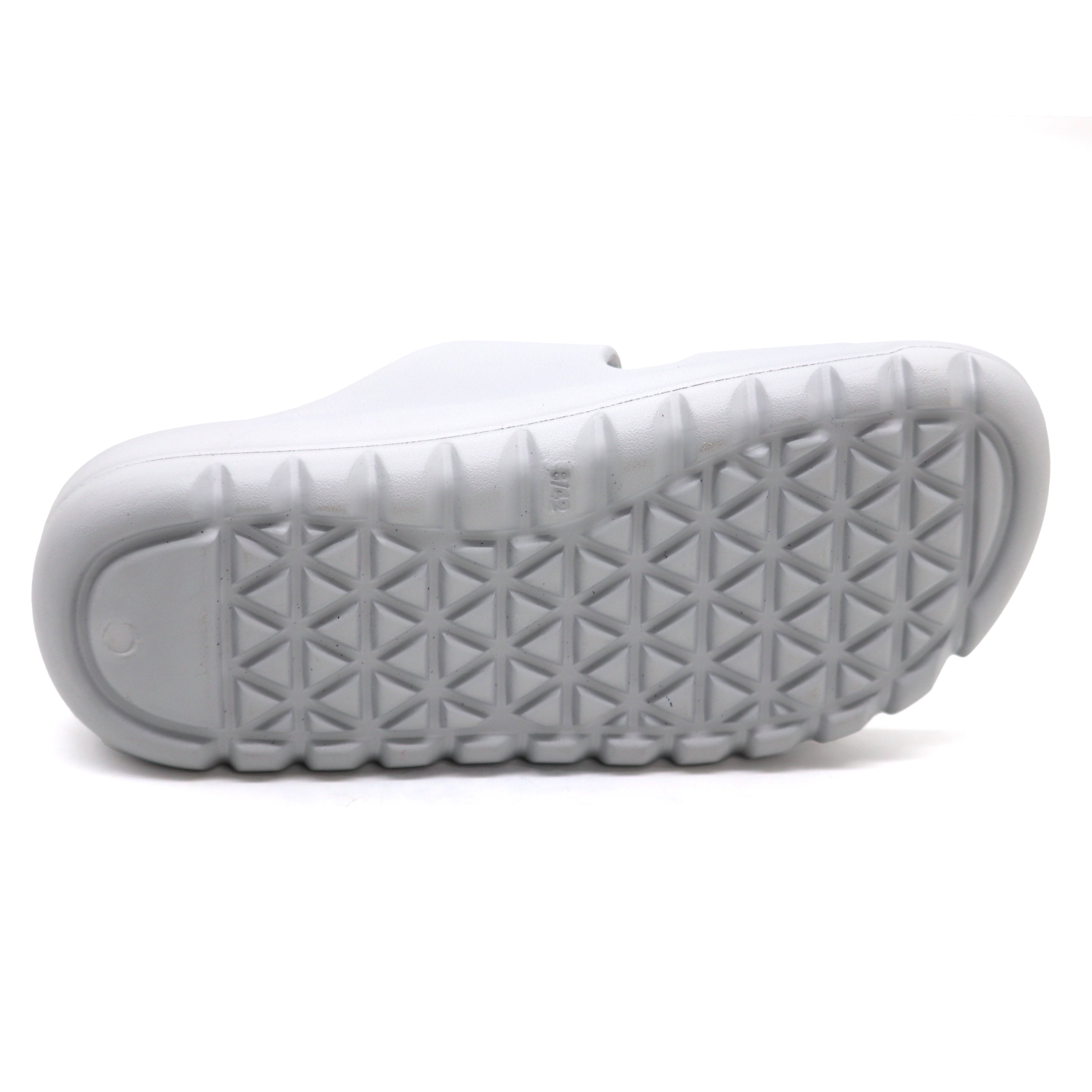 SVAAR Soft EVA Double Strap Slippers for Men | Stylish Anti-Skid Slides with Arch Support & Bouncy Sole | Lightweight Indoor Outdoor Comfort-Grey