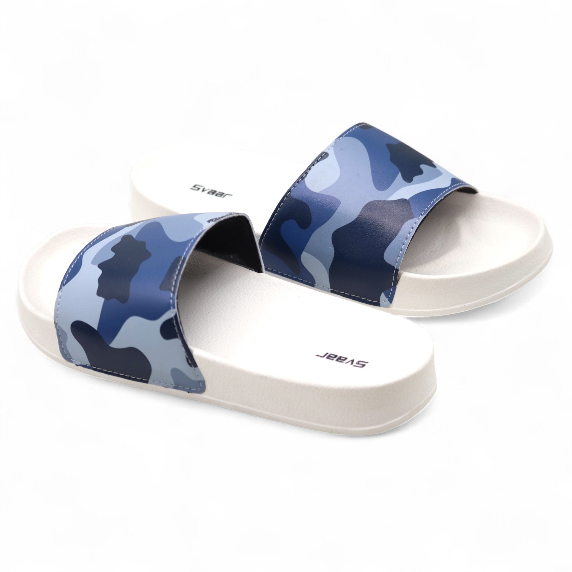 SVAAR Relaxed Slippers for Men || Comfortable Indoor Outdoor Fashionable Slippers for Boys-Navy