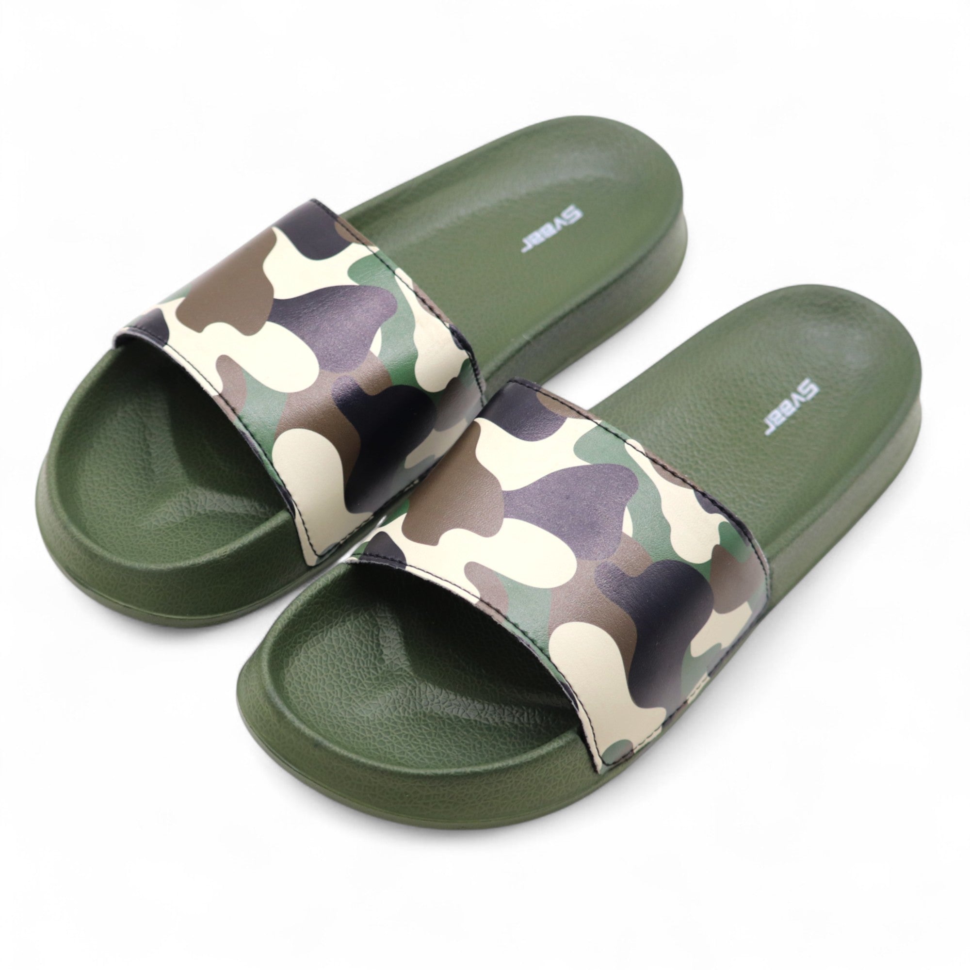 SVAAR Relaxed Slippers for Men || Comfortable Indoor Outdoor Fashionable Slippers for Boys-Olive