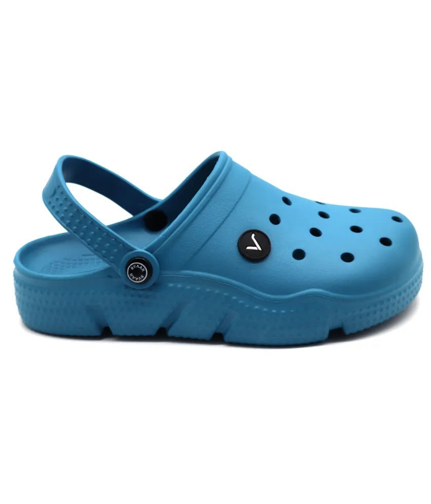SVAAR Men's Super Comfortable Clogs || Sandals with Adjustable Back Strap for Men-Blue
